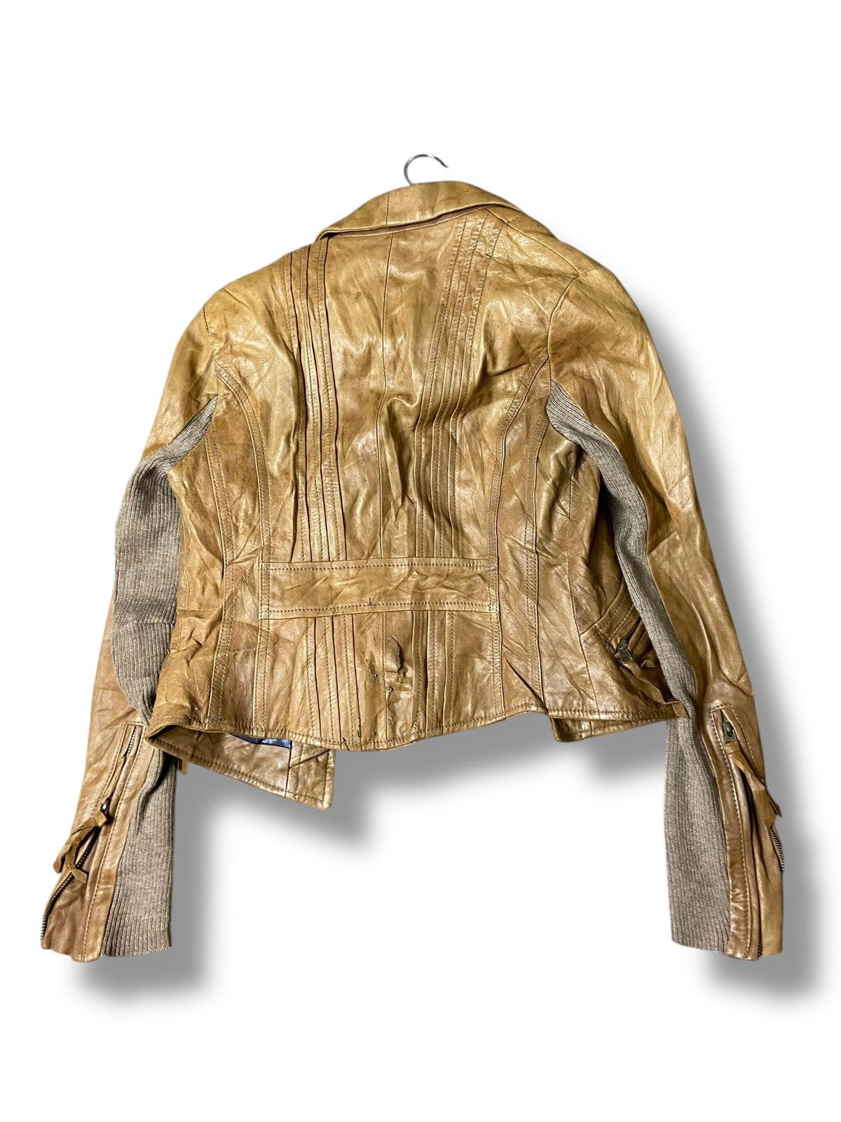 Japanese Brand Faithful Fanatic Crop Leather Jacket (151) Size XXS / US 00 / IT 34 - 5 Thumbnail