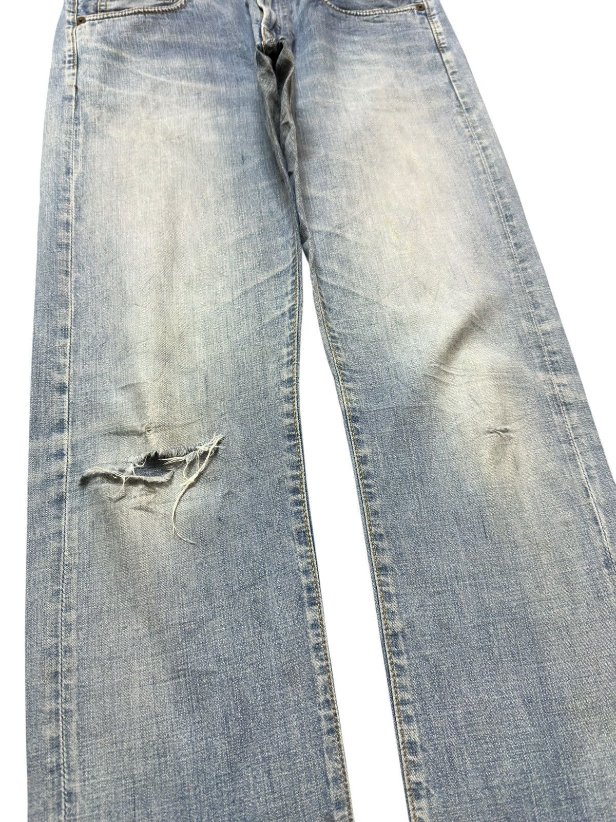 45rpm Vintage 45rpm Faded Grunge Straight Fit Distressed Denim Size US 30 / EU 46 - 3 Thumbnail