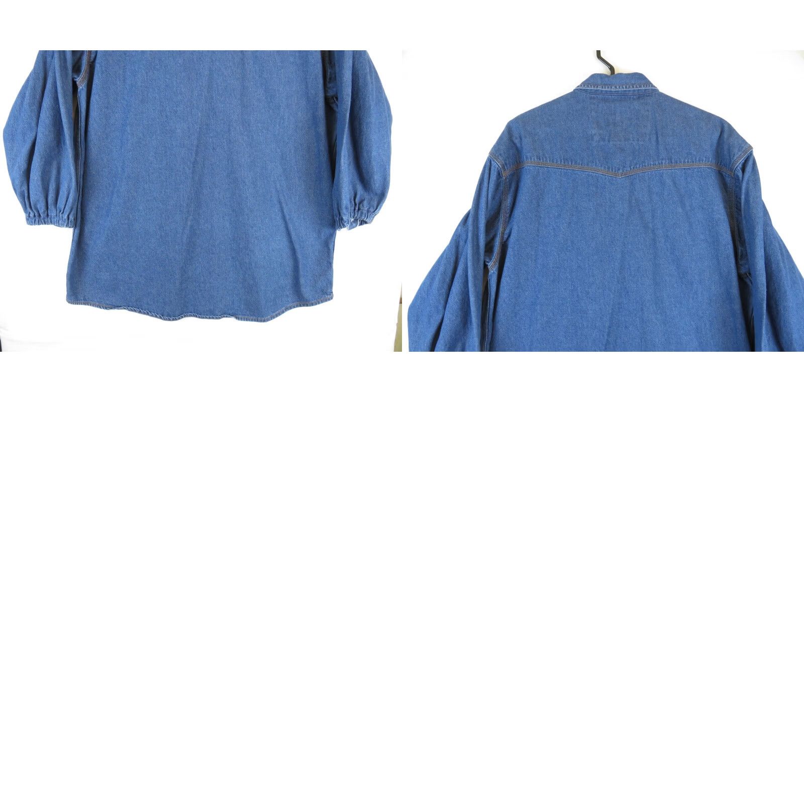Vintage VINTAGE Key L Regular Denim western shirt Rockabilly Pearl snaps Western blue 3/4 Sleeve Mens Size US L / EU 52-54 / 3 - 8 Thumbnail