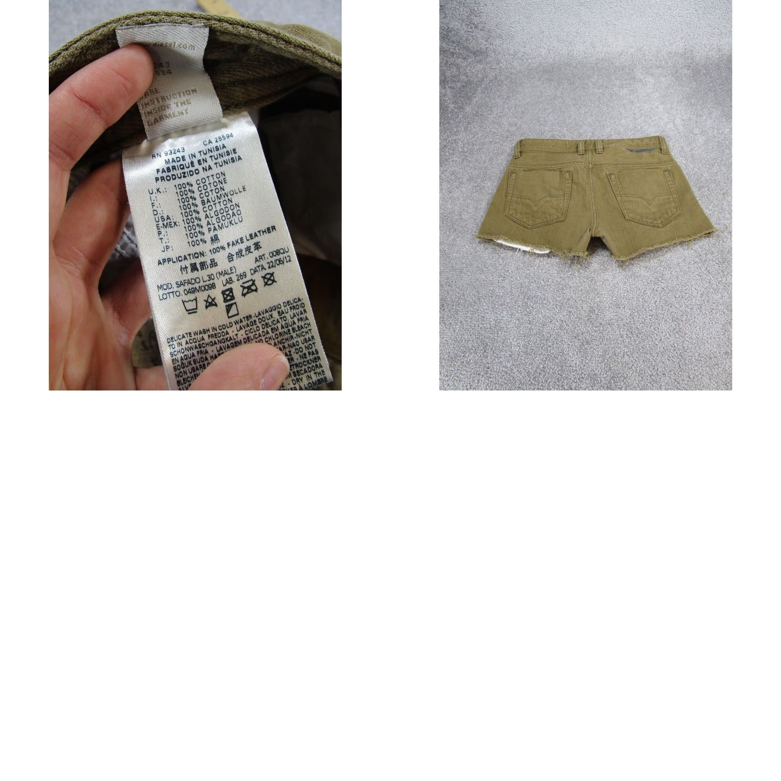Diesel Diesel Womens Brown Jean Shorts Size 28" / US 6 / IT 42 - 8 Thumbnail