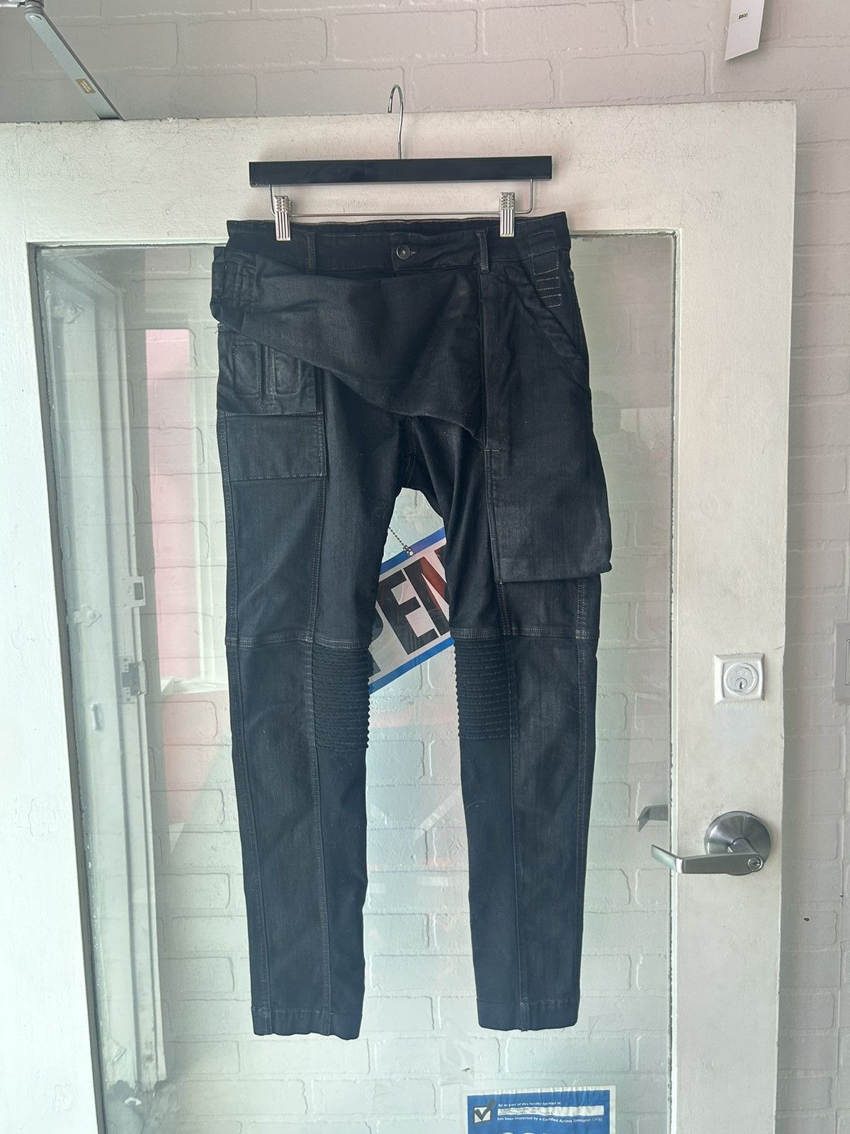 image of Rick Owens Fw16 Memphis Cut Denim in Black, Men's (Size 33)
