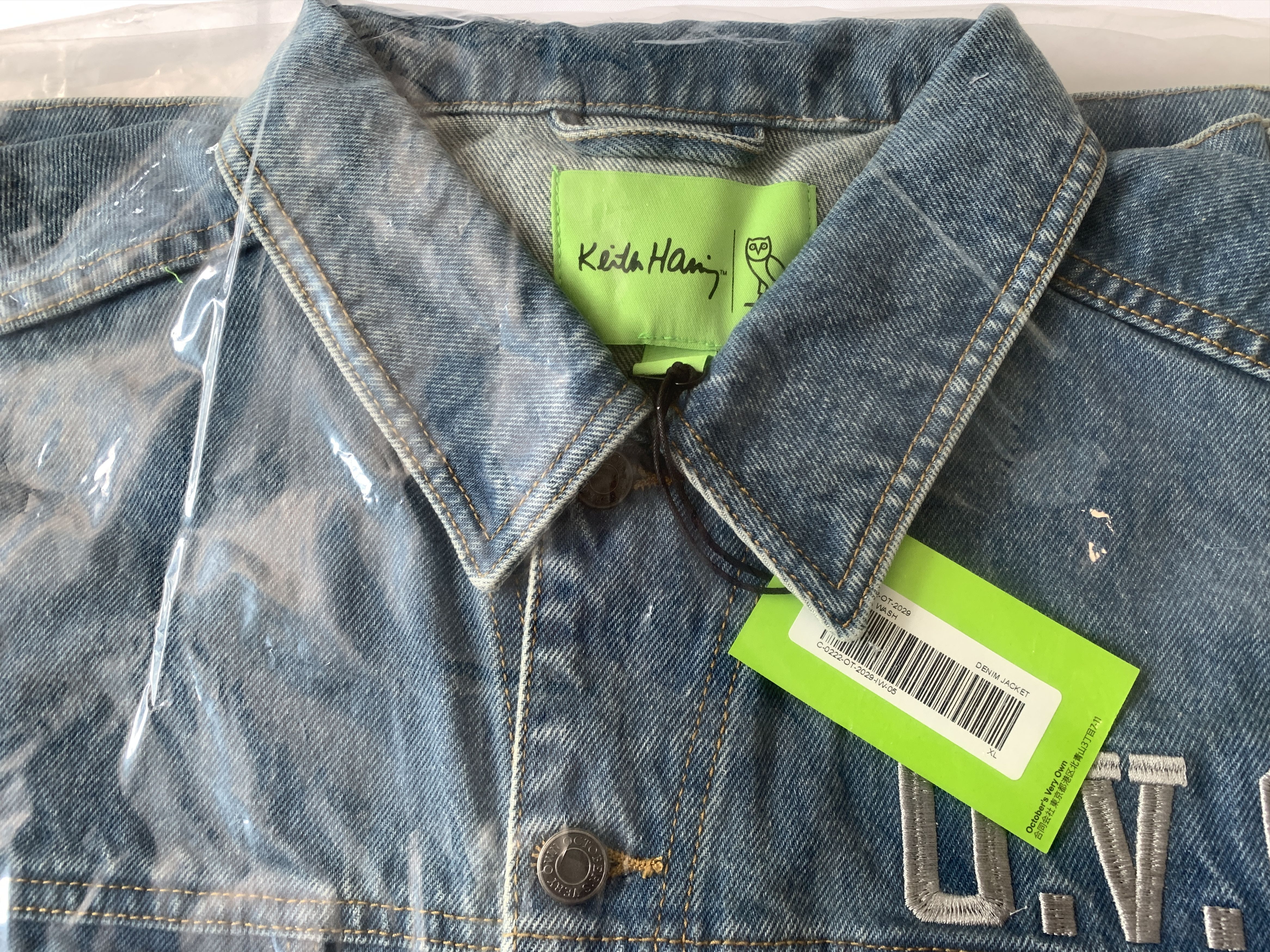 Drake OVO x Keith Haring Denim Trucker Jacket Washed Indigo Size US XL / EU 56 / 4 - 5 Thumbnail