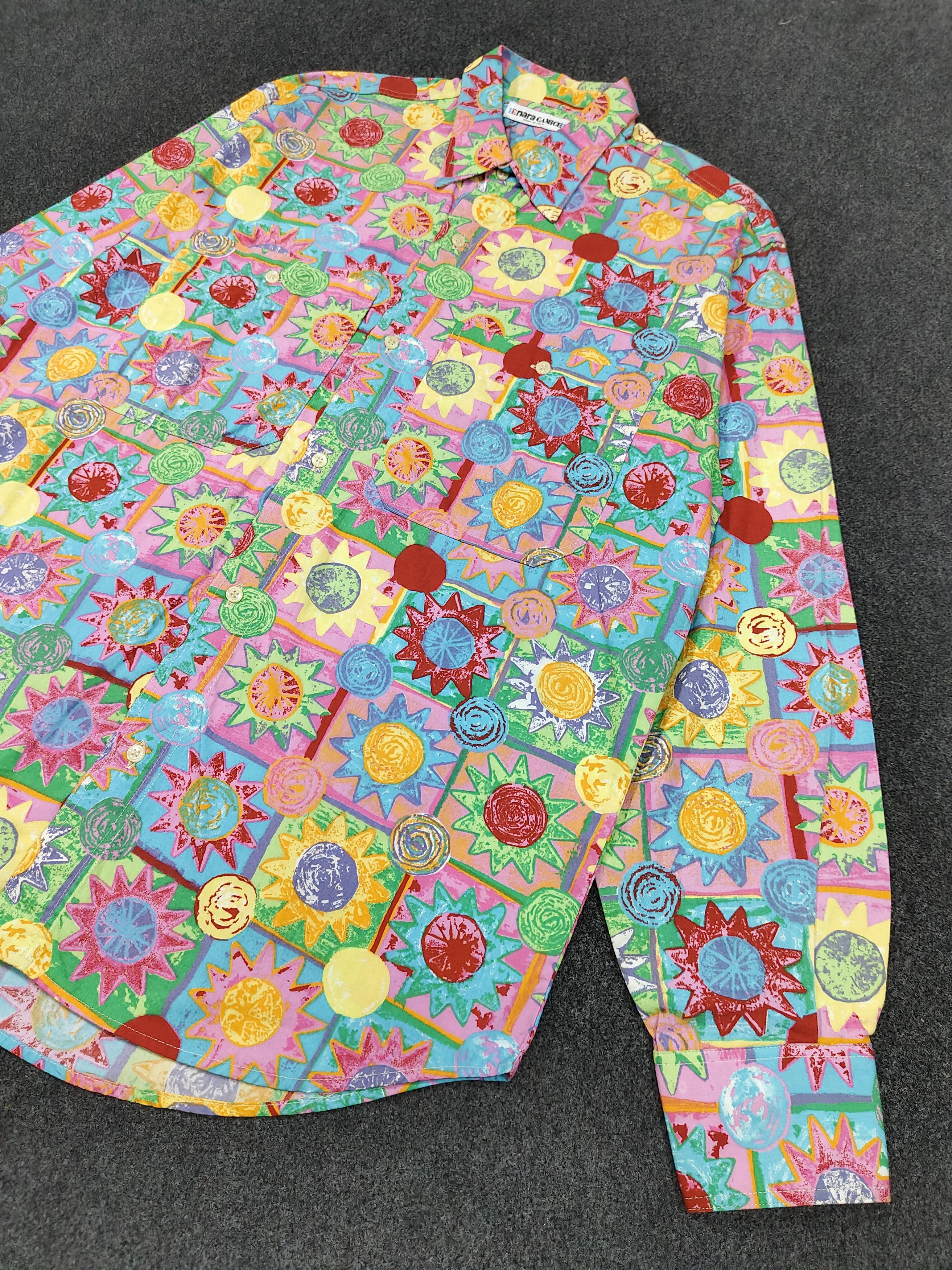 Vintage ❤️‍🔥Vtg Enara Camine Pop Art Explosive Abstract Graphic Size US M / EU 48-50 / 2 - 4 Thumbnail
