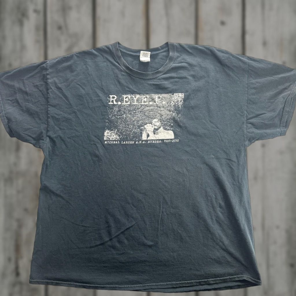 Gildan Vintage Gildan R.EYE.P Mens 3XL Black Hip Hop Memorial Rap T-Shirt Short Sleeve Size US XXL / EU 58 / 5 - 1 Thumbnail