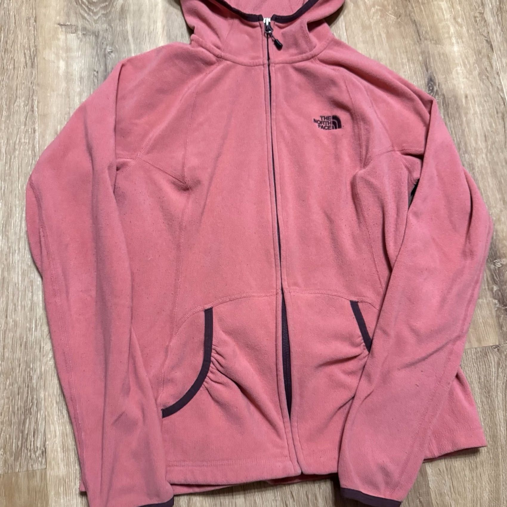 The North Face The North Face Crescent Hooded Fleece Sweater Full Zip Jacket Womens M Salmon Pink Size M / US 6-8 / IT 42-44 - 6 Thumbnail