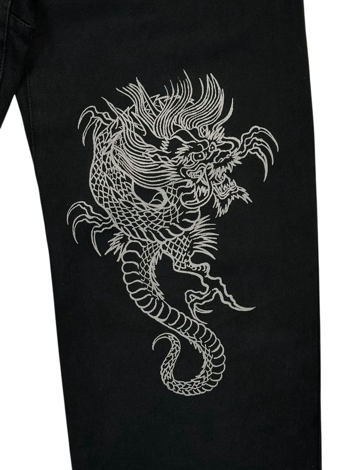 Japanese Brand 2000s LIFEUNDERZEN DRAGON PRINTED CANVAS SKATEPANTS Size US 29 - 2 Thumbnail