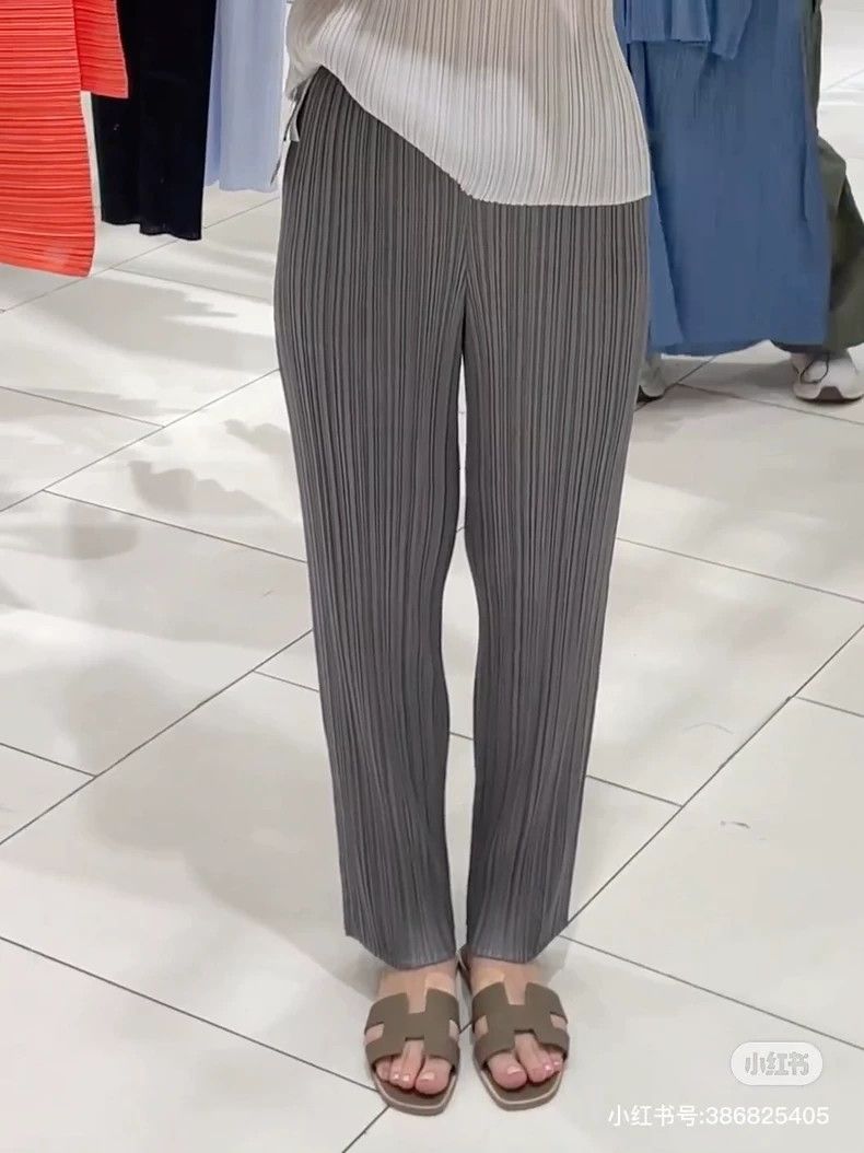 Issey Miyake issey miyake size:3 Dark grey straight-leg pants Size 42" / US 20 - 1 Thumbnail