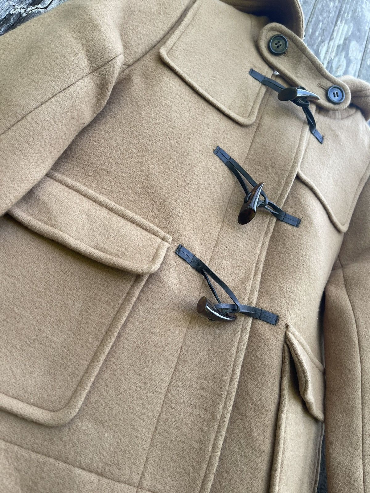 Beams Plus B:MING by BEAMS Camel Lambswool Duffle Coat (Japan Fabric) Size US S / EU 44-46 / 1 - 3 Thumbnail