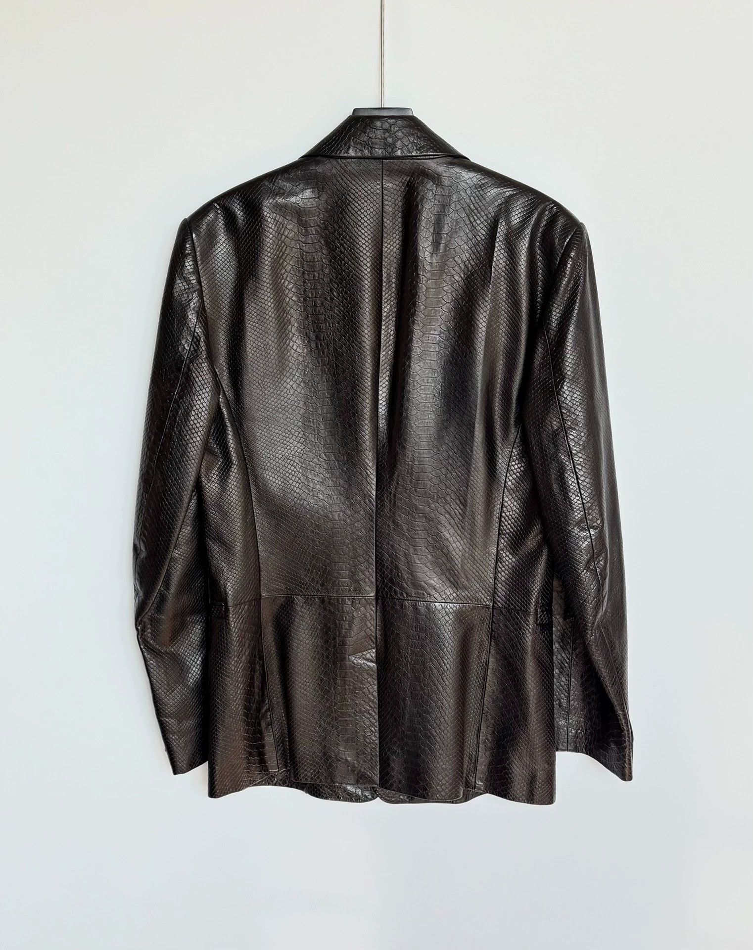 Versace Versace Snake Print Leather Blazer Jacket 48 Size US M / EU 48-50 / 2 - 4 Thumbnail