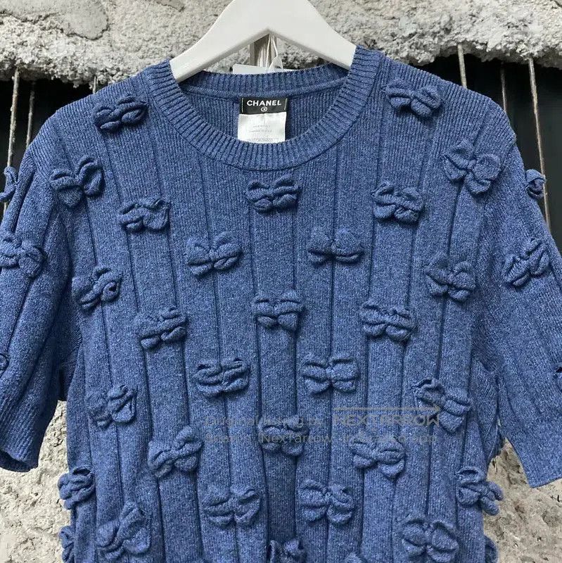 Chanel Chanel Summer Peacock Blue Short Sleeve T-shirt . Size XXS / US 00 / IT 34 - 3 Thumbnail