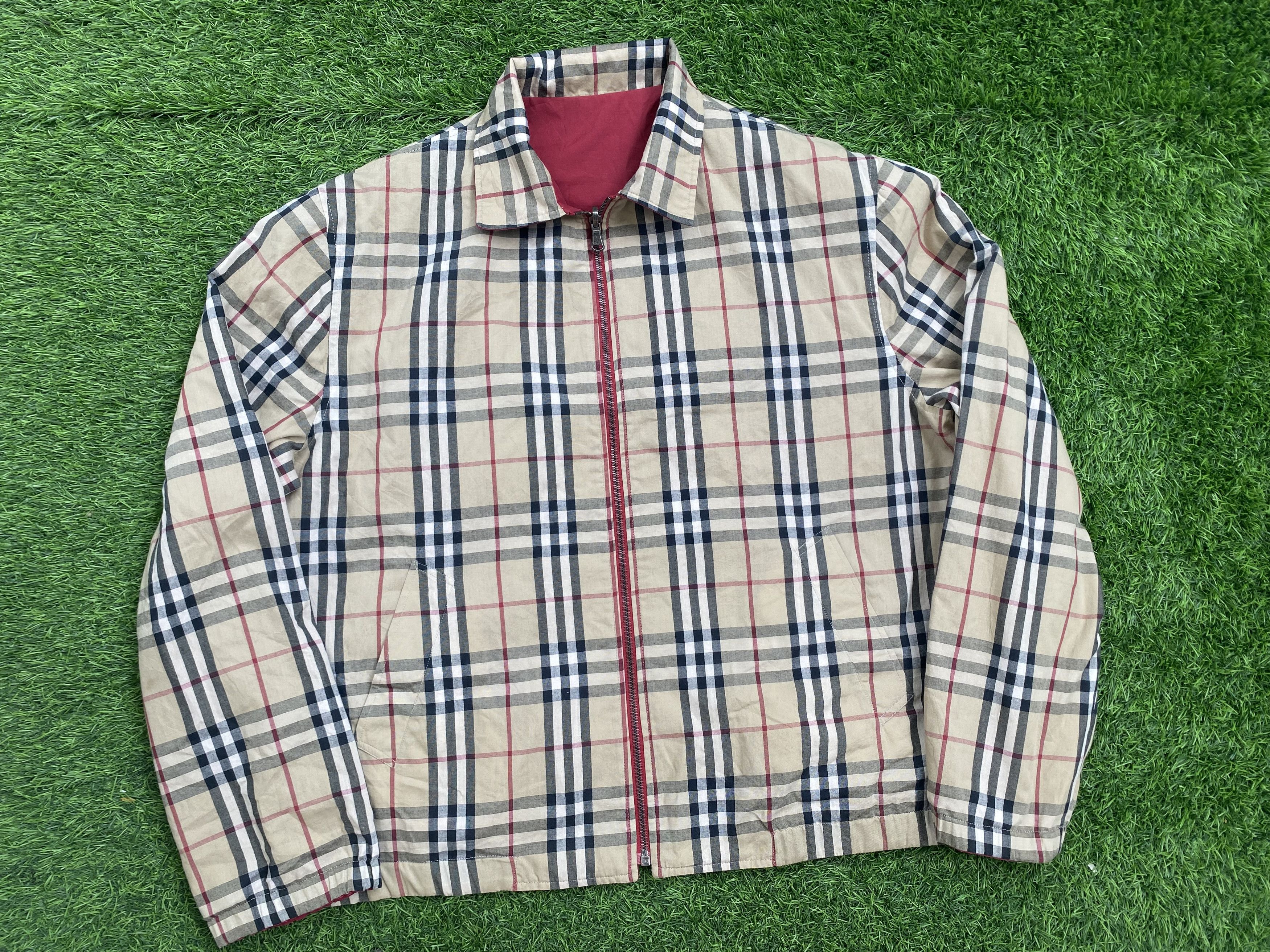 Vintage burberry cheap reversible jacket