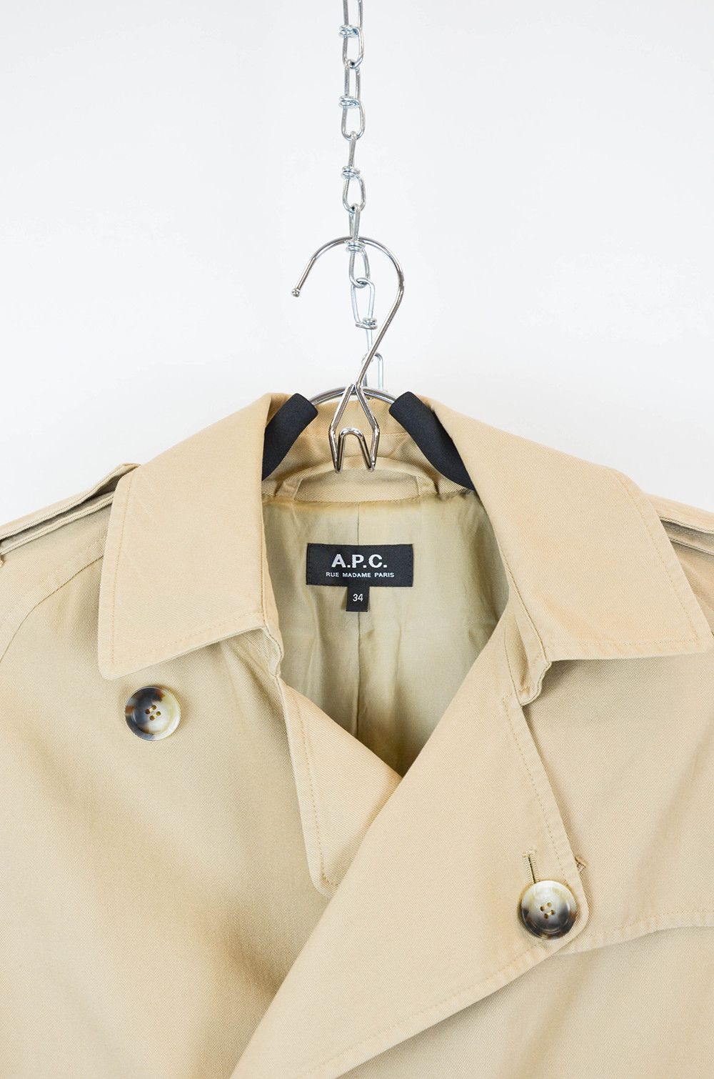 A.P.C. A.P.C. Beige Trench Coat – Size 34 – Classic Double Breasted Size S / US 4 / IT 40 - 6 Thumbnail