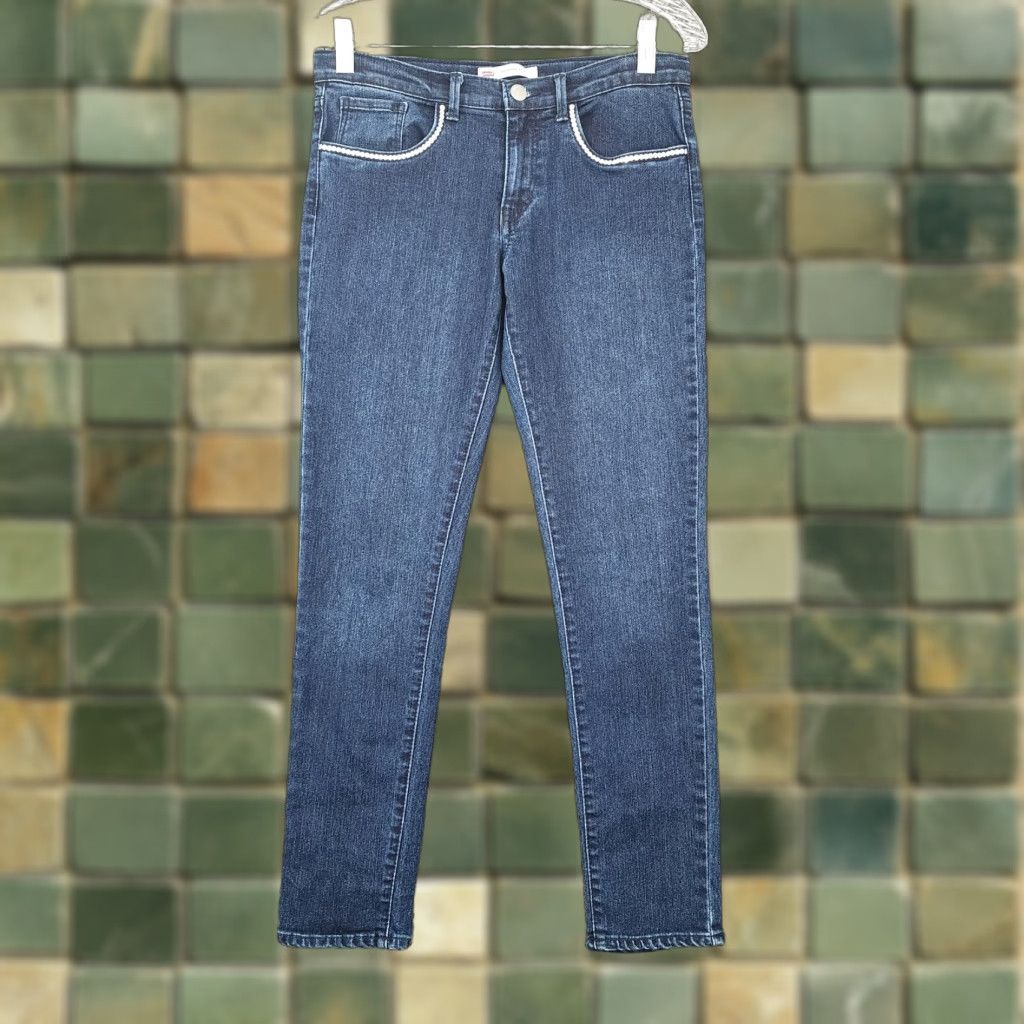 Levi's Levi's 710 Jeans Womens Dark Wash Super Skinny Blue Size 14 Size 36" / US 14 / IT 50 - 1 Thumbnail