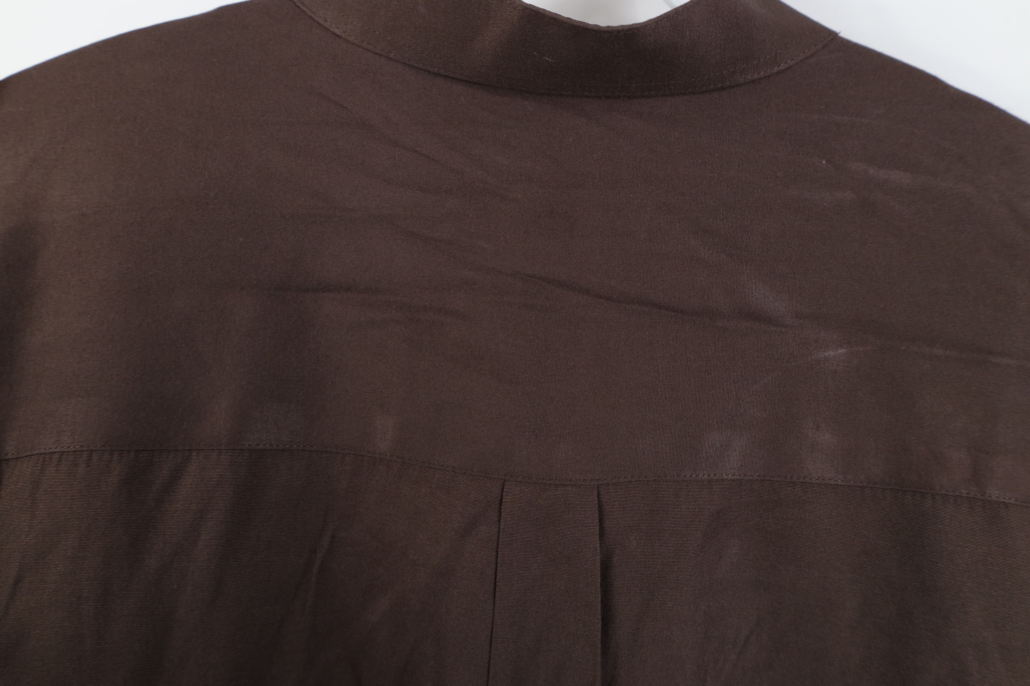 Vintage Vintage 90s Streetwear Gabardine Band Collar Button Shirt Size US XL / EU 56 / 4 - 10 Thumbnail