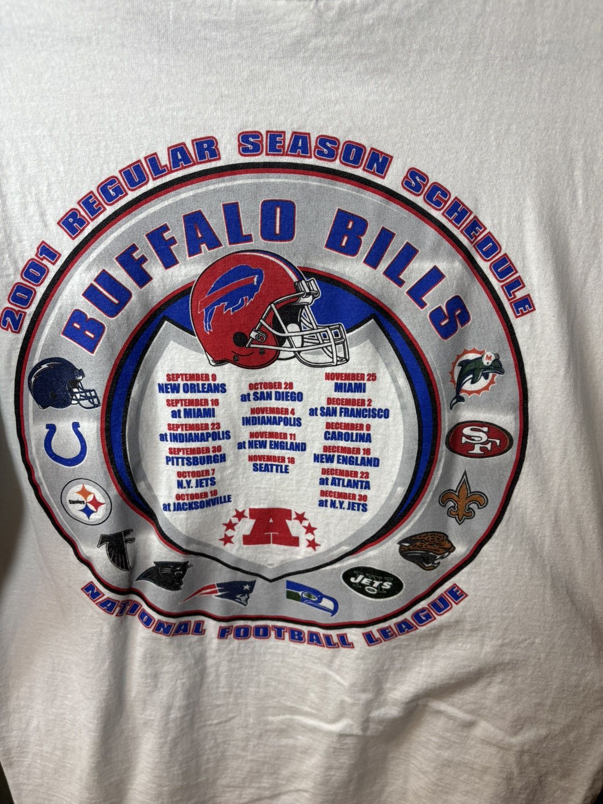 NFL × Vintage 2001 Buffalo Bills Season T-Shirt Size US L / EU 52-54 / 3 - 3 Thumbnail