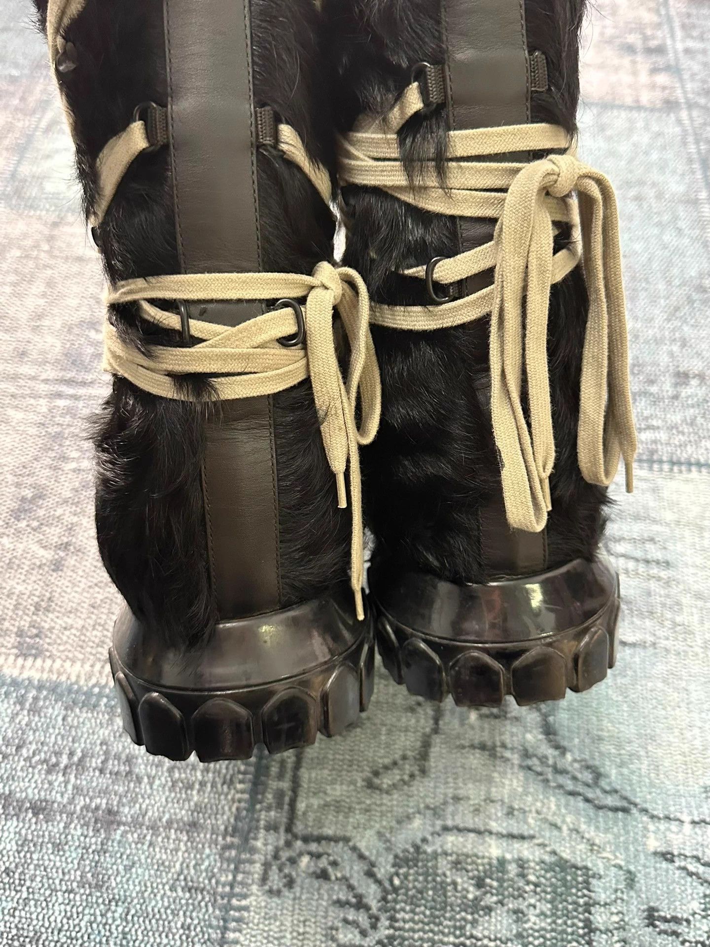 Rick Owens Rick Owens Frenzy Strap Horse Hair Boot Women's 38 Size US 8 / IT 38 - 6 Thumbnail
