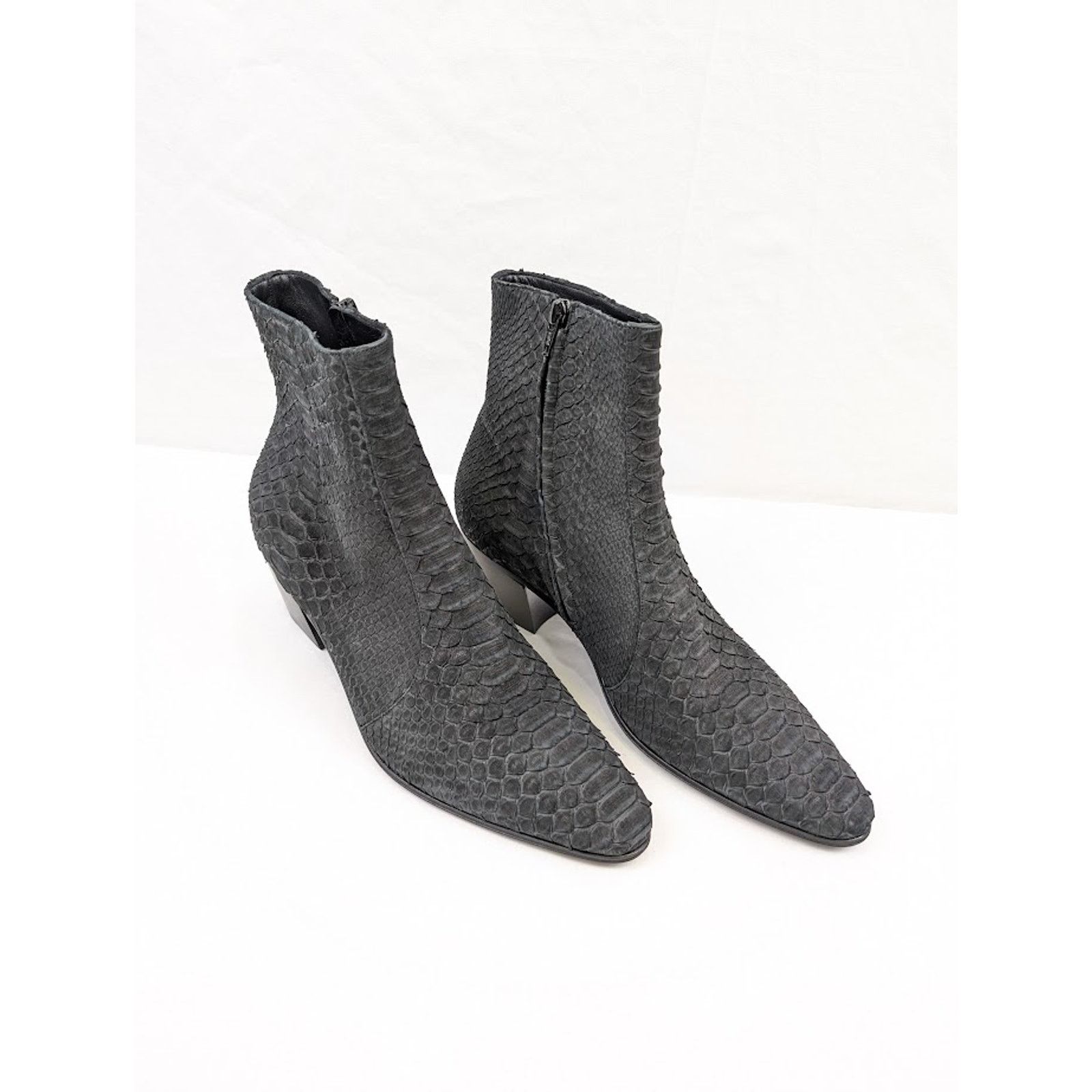 Saint Laurent Paris o1rshd1 Vassili 60 Pitone / Python Boots in Nero Size US 9 / EU 42 - 13 Thumbnail