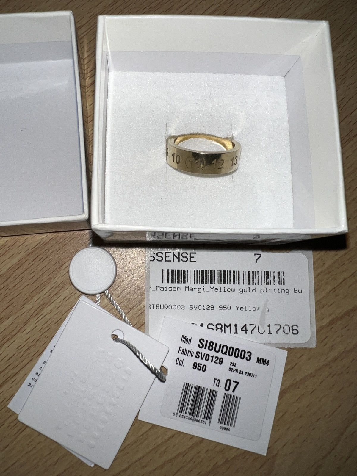 Maison Margiela Maison Margiela Gold Numbers Ring Size ONE SIZE - 6 Thumbnail