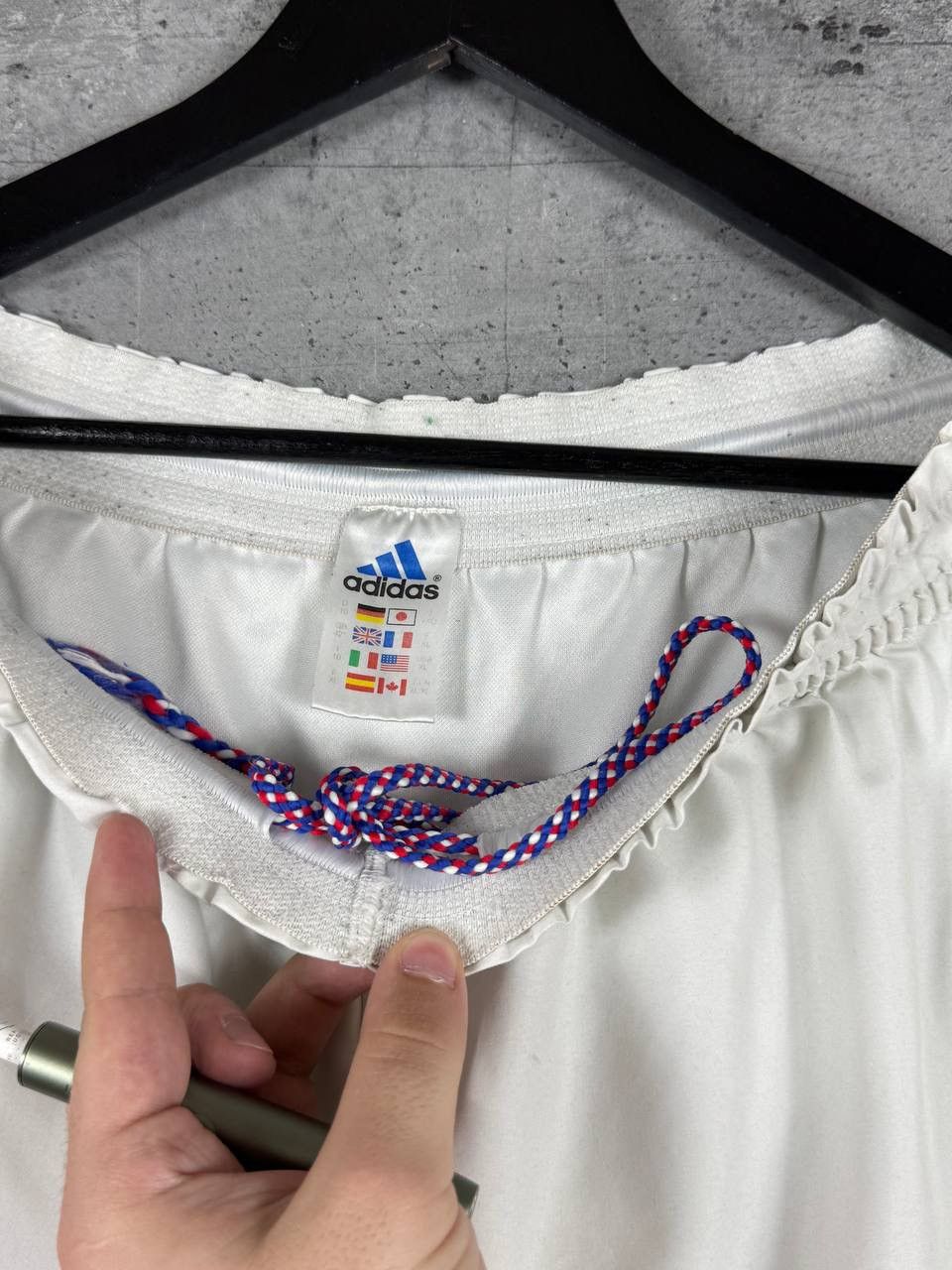 Adidas FRANCE 2002/200 VINTAGE HOME FOOTBALL SOCCER SHORTS ADIDAS Size US 36 / EU 52 - 6 Thumbnail