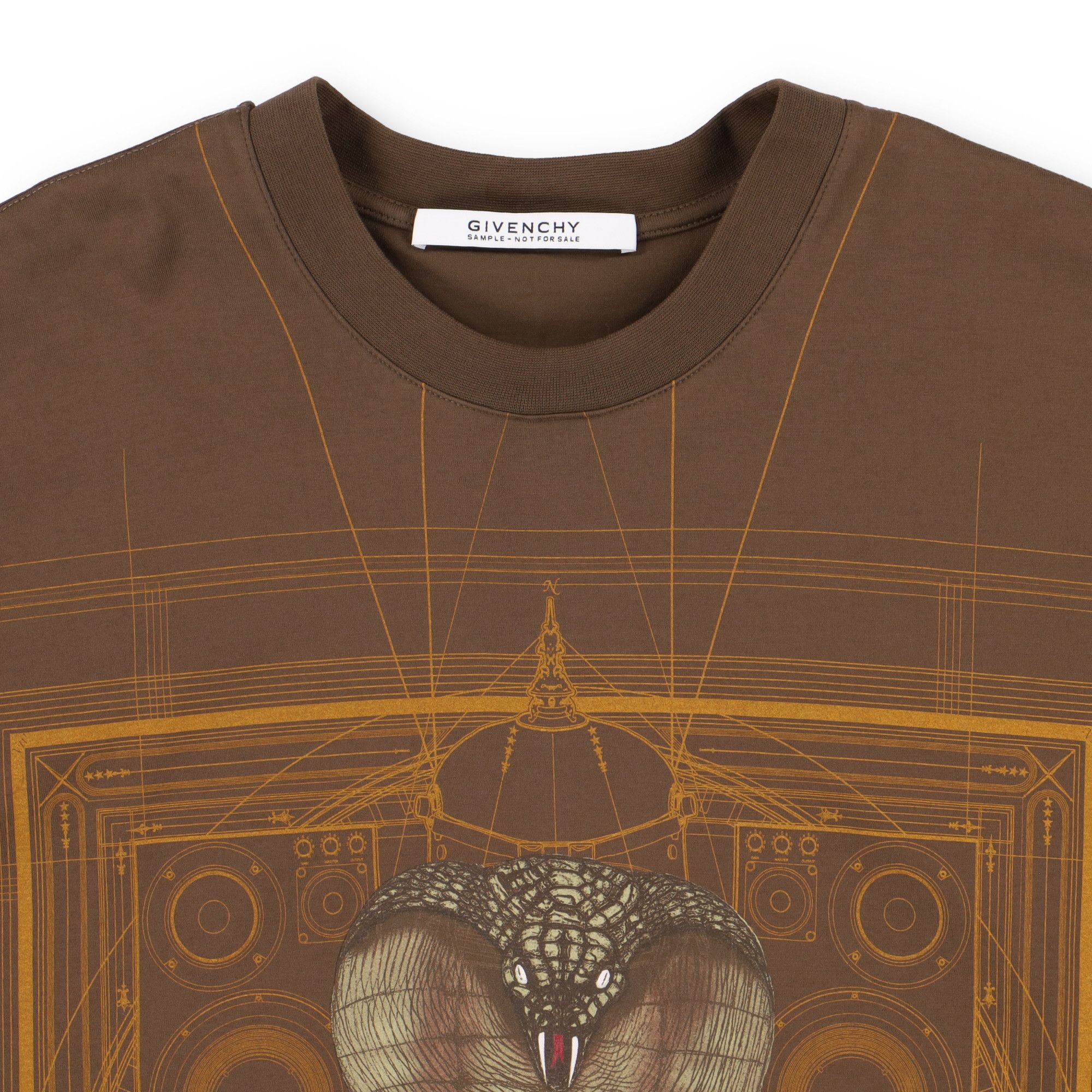 Givenchy 1 of 1 Brown Cobra Print Double Layer Oversized T-Shirt Size US M / EU 48-50 / 2 - 2 Thumbnail