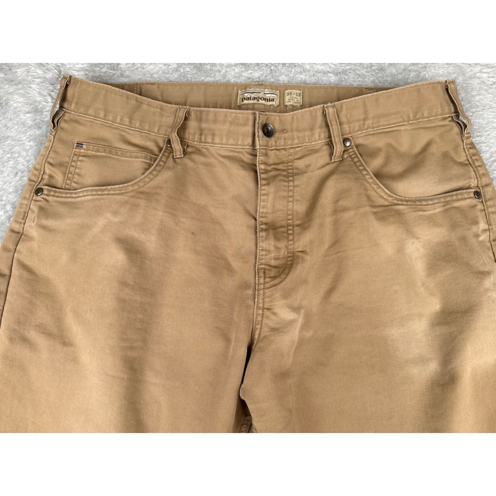 Patagonia Patagonia Jeans Mens 38 Beige Denim Performance Twill Jeans Regular Cotton Blend Size US 38 / EU 54 - 4 Thumbnail