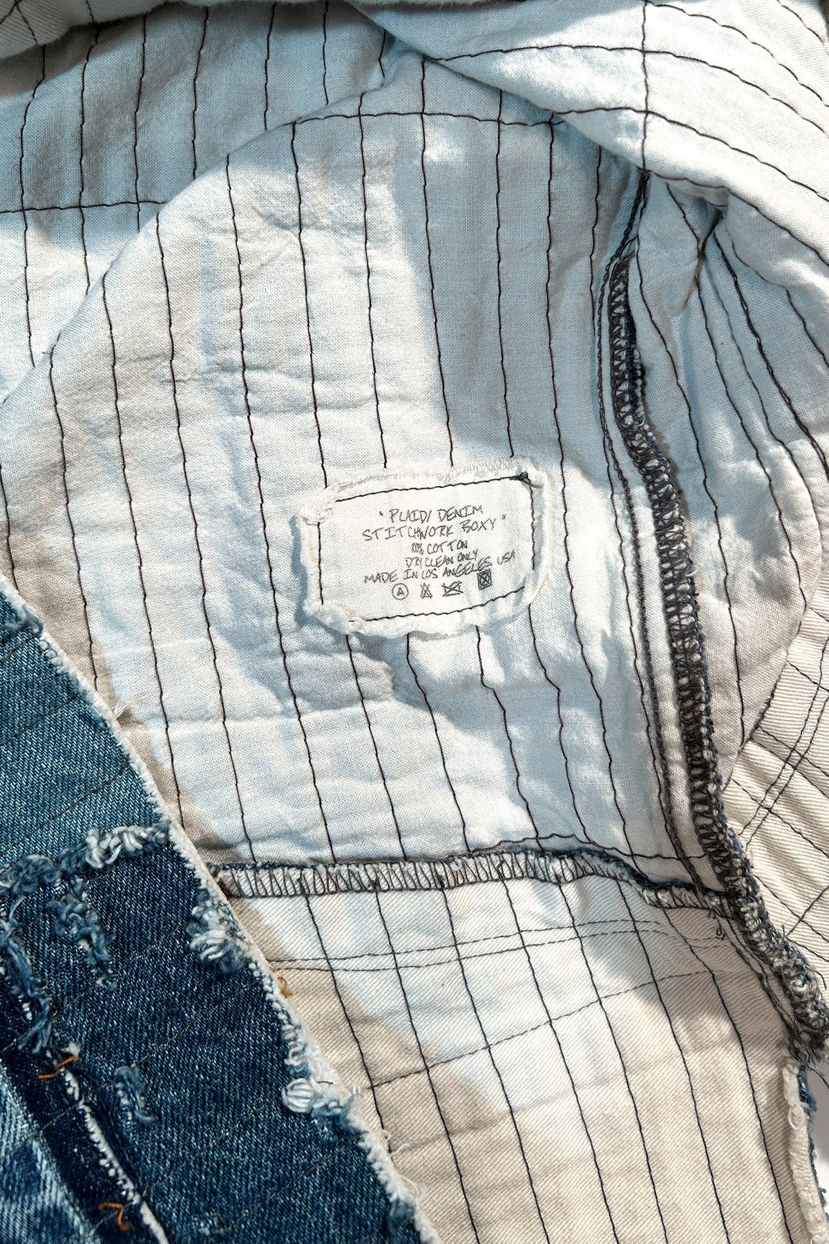 Greg Lauren GREG LAUREN SPLIT STICHWORK DENIM BOXY JACKET Size US L / EU 52-54 / 3 - 5 Thumbnail