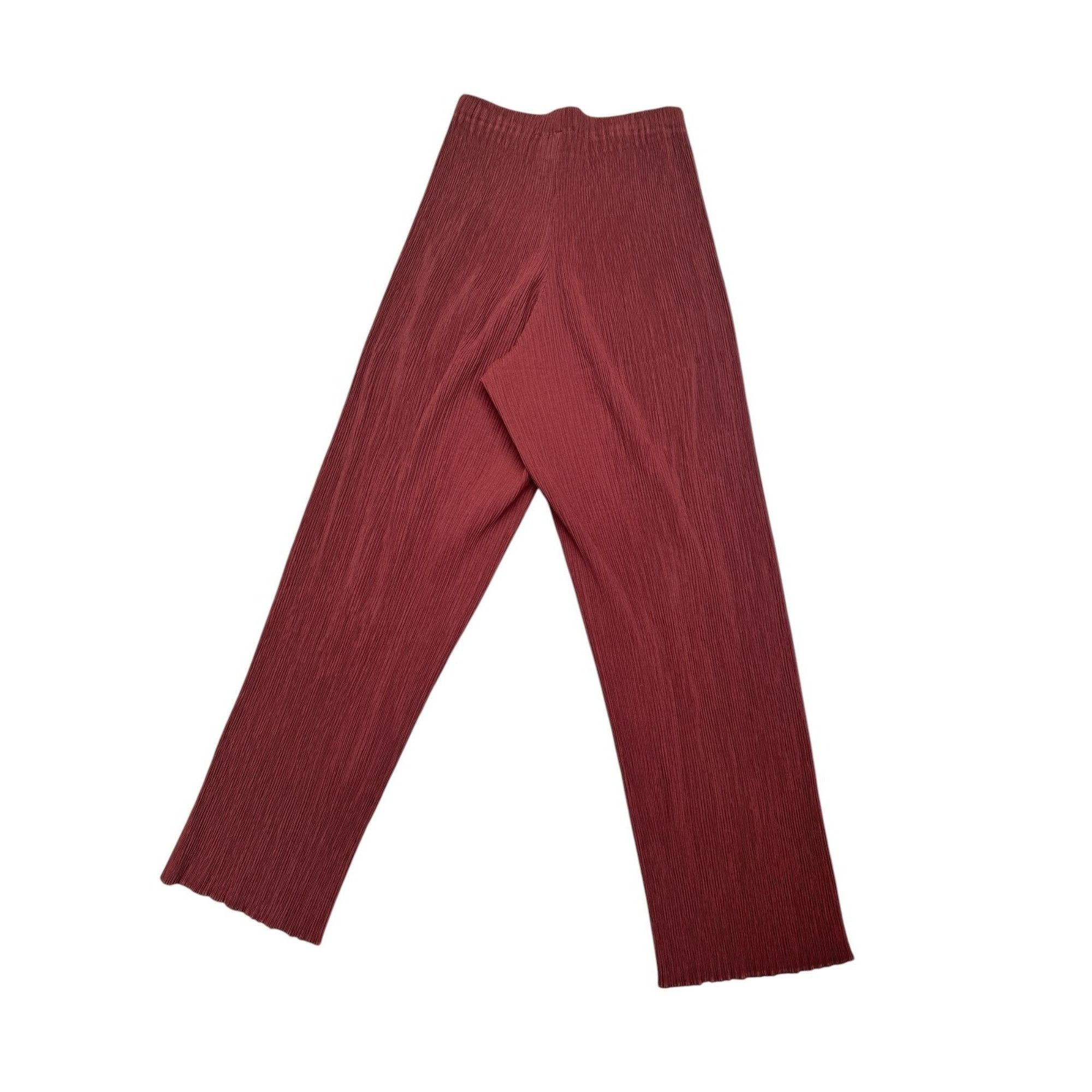 Issey Miyake Burgundy Pleats Please Pants Size 27" / US 4 / IT 40 - 4 Thumbnail