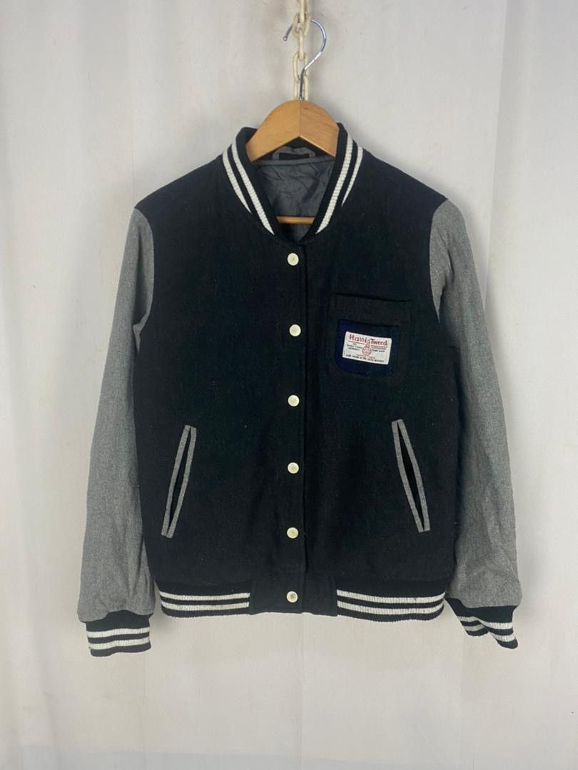 Harris Tweed Unisex🔥Harris tweed wool varsity jacket Size US S / EU 44-46 / 1 - 1 Thumbnail