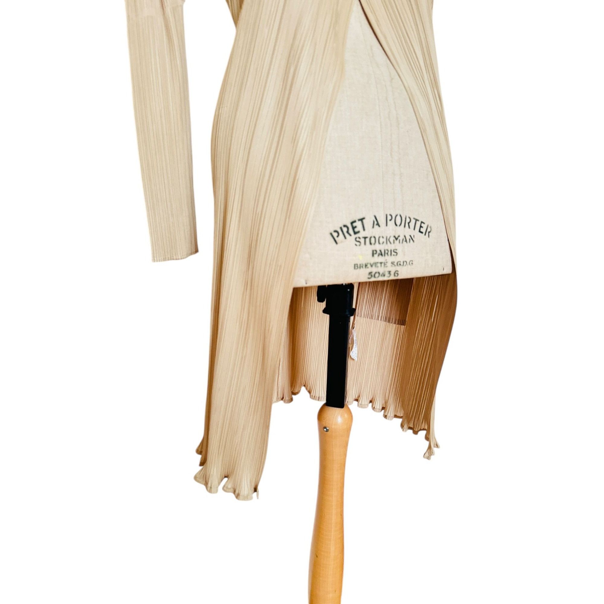 Issey Miyake Beige Pleats please coat Size S / US 4 / IT 40 - 4 Thumbnail