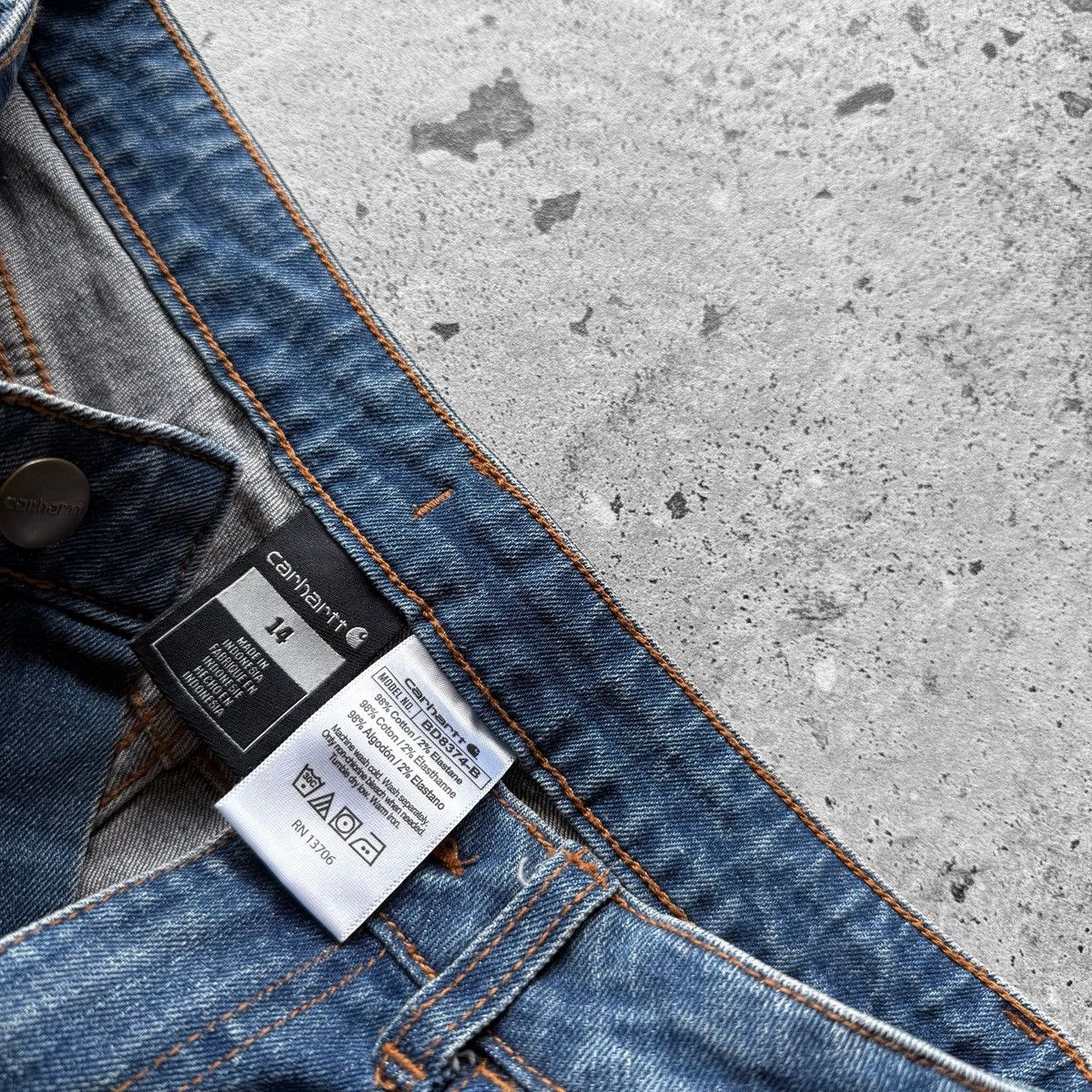 Carhartt Carhartt Womens Blue Straight Leg Jeans Mid Rise Zip Closure Size 27" / US 4 / IT 40 - 5 Thumbnail