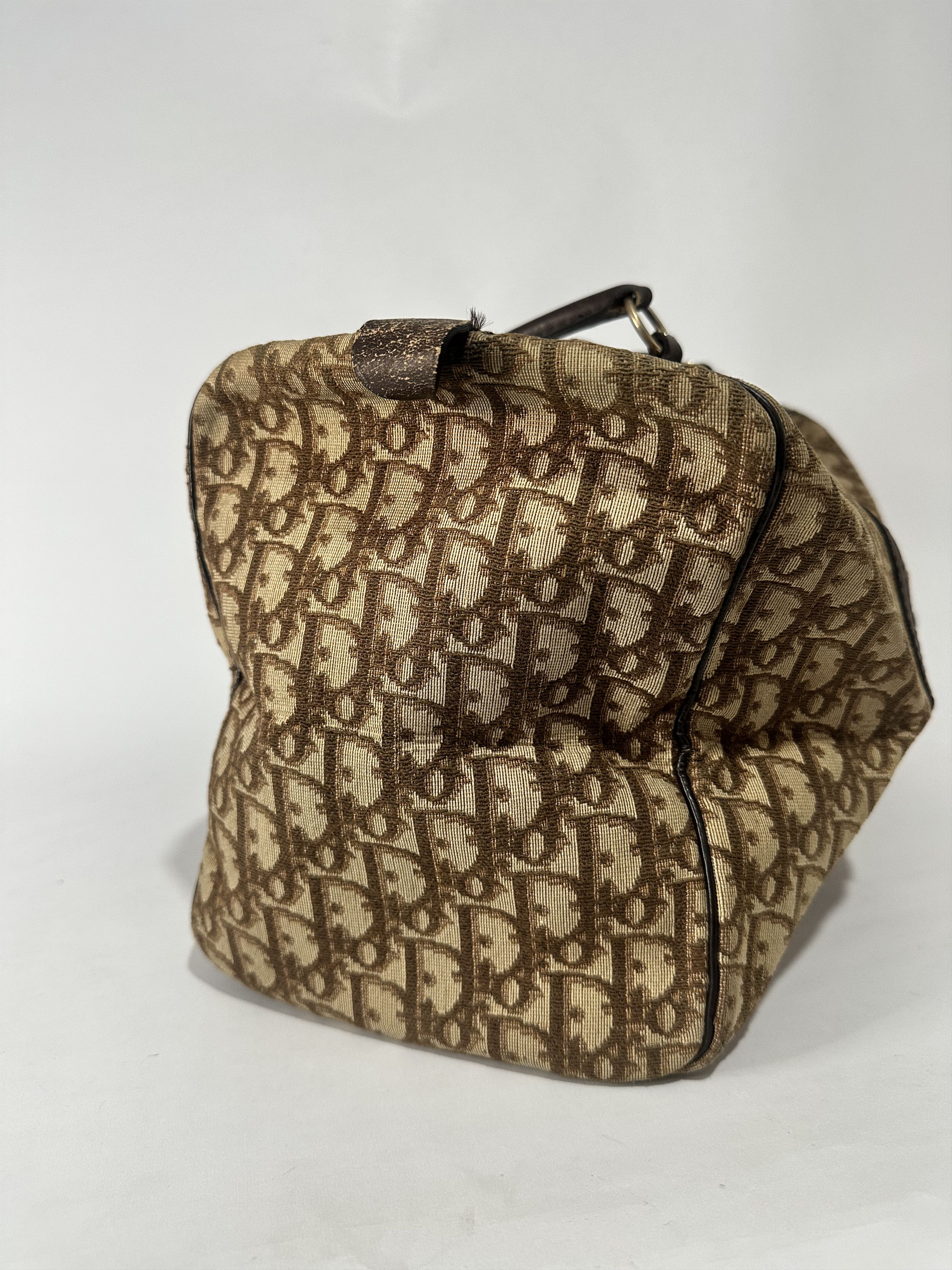 Dior Dior Brown Canvas Oblique Large Boston Bag Size ONE SIZE - 4 Thumbnail