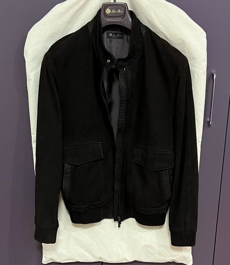 Loro Piana LORO PIANA Sandpaper sheepskin jacket with crocodile leath Size US M / EU 48-50 / 2 - 1 Thumbnail