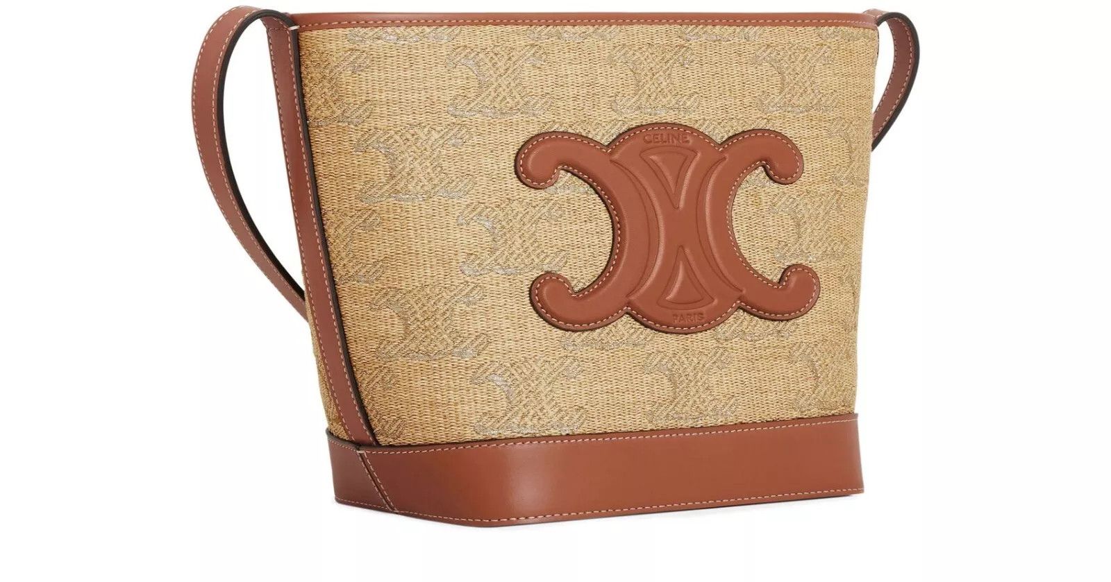Celine CELINE Natural/Brown Triomphe Bucket Bag New And Authentic Size ONE SIZE - 2 Thumbnail