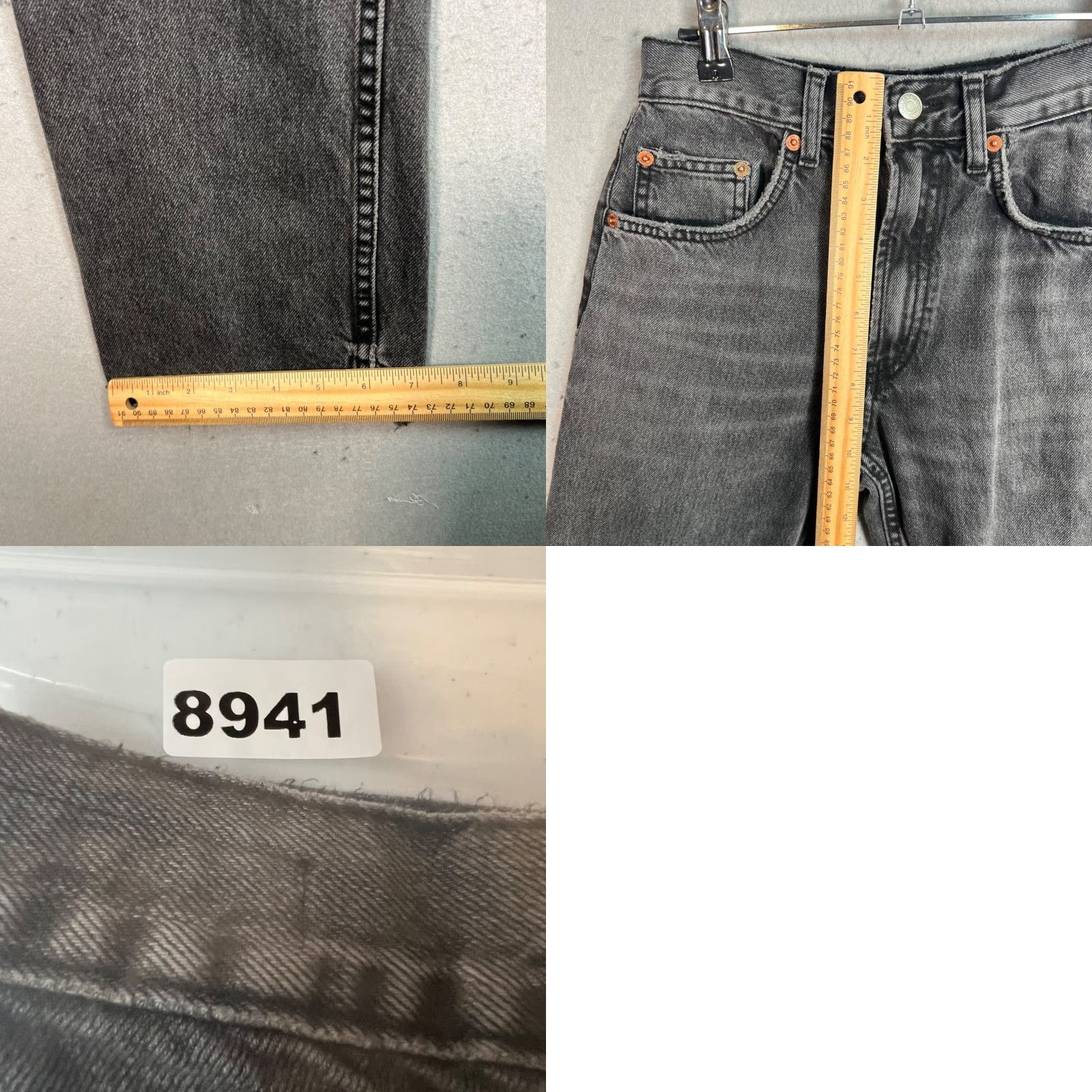 Zara Zara High-Waisted Black Denim Straight-Leg Womens Jeans Size 4 Size 27" / US 4 / IT 40 - 8 Thumbnail