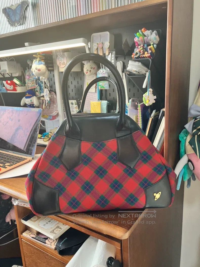 Vivienne Westwood Vivienne Westwood size os Red plaid bowling bag Size ONE SIZE - 1 Thumbnail