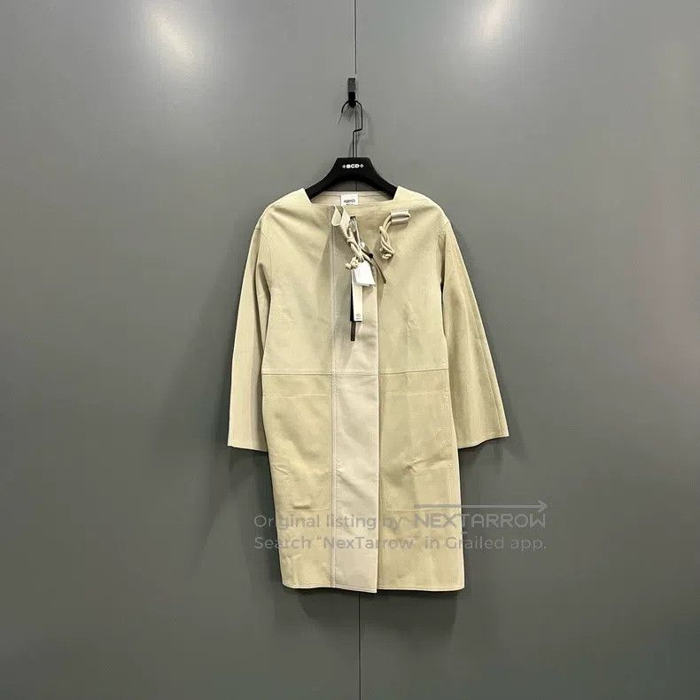 Hermes Hermes Showpiece beige leather coat Size XXS / US 00 / IT 34 - 1 Thumbnail