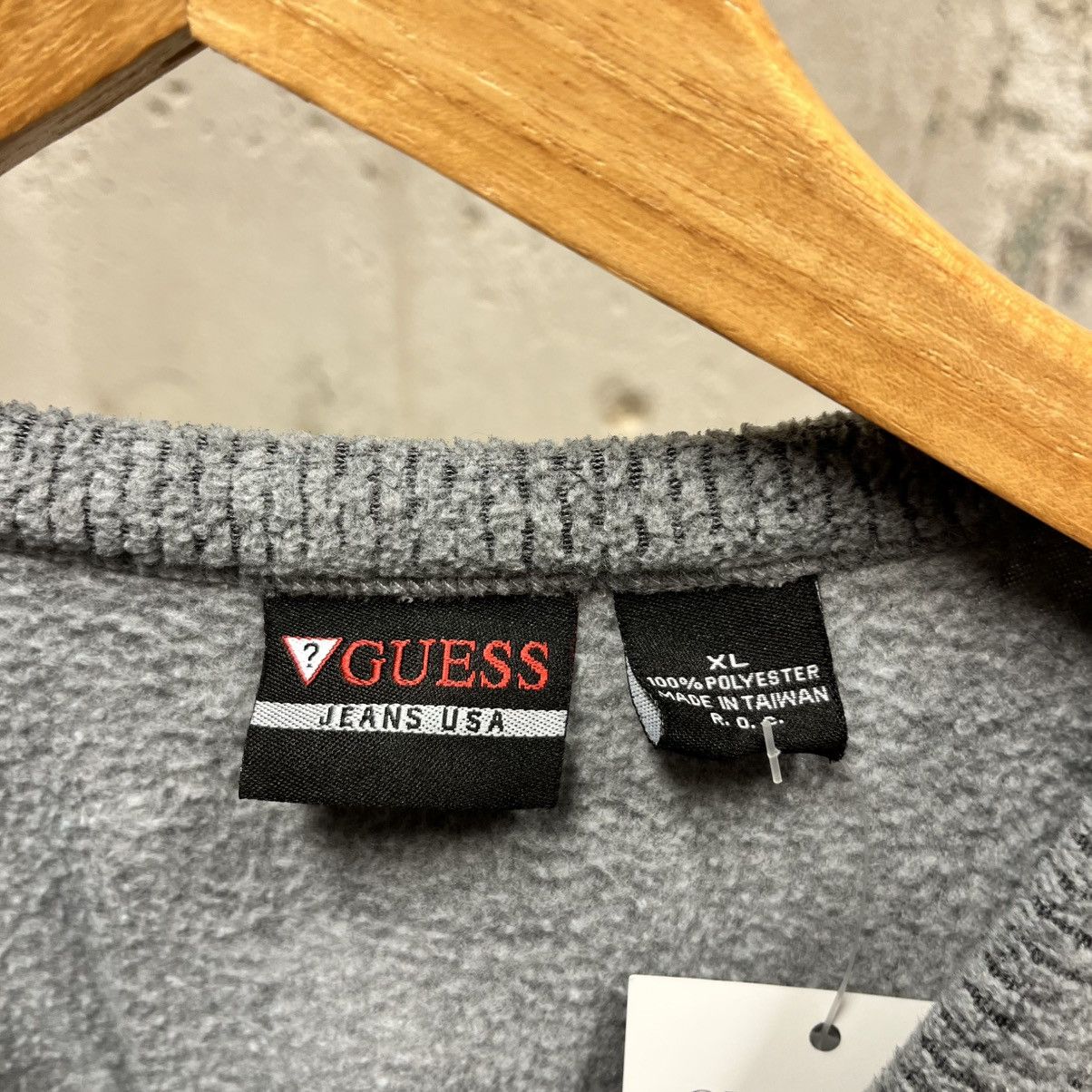 Guess × Vintage Guess Vintage Y2K Gray Plush Knit 3D Jelly Logo Sweater Top Size US XL / EU 56 / 4 - 2 Thumbnail