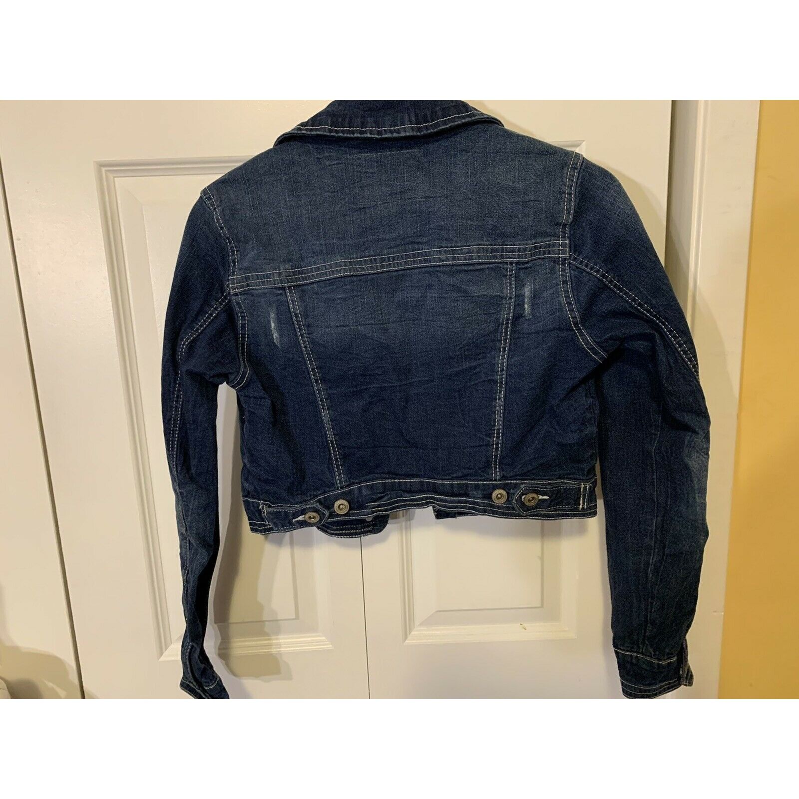 Other AMETHYST JEANS Blue Women Sz M Distressed Denim Jean Jacket Size M / US 6-8 / IT 42-44 - 9 Thumbnail