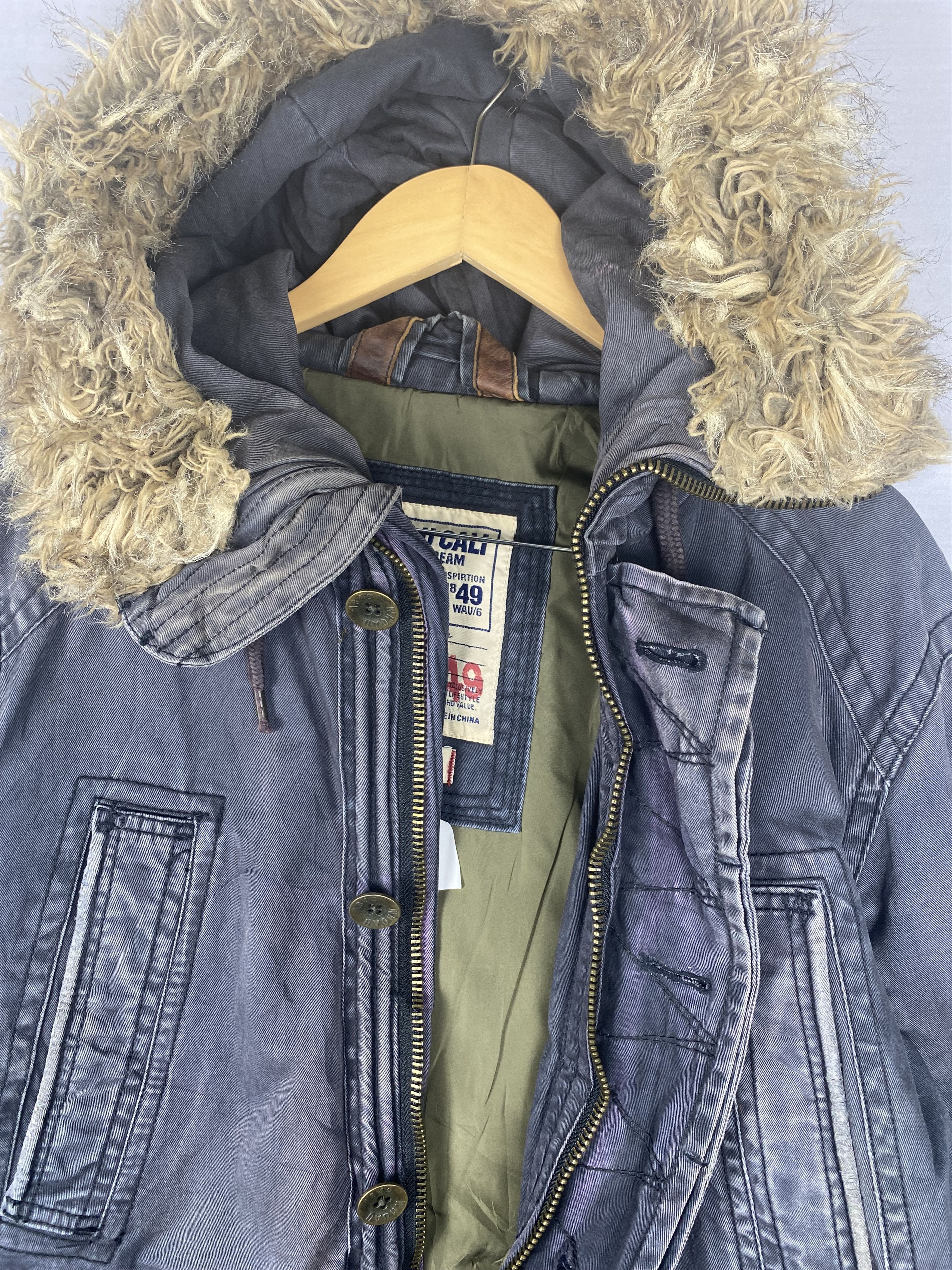 Vintage Vintage Who A. U. Sherpa Multi Pocket Zip Up Denim Jacket Size US L / EU 52-54 / 3 - 3 Thumbnail