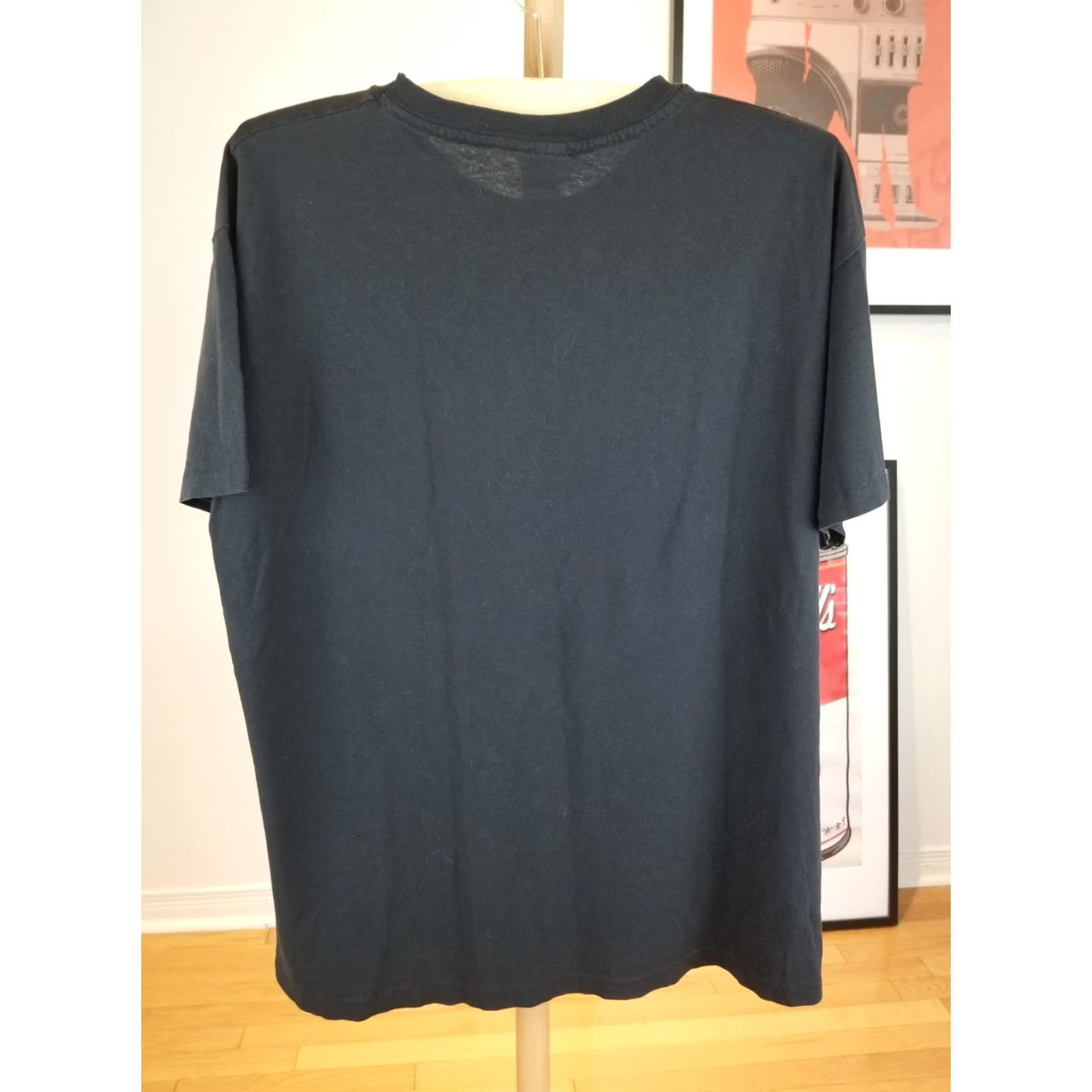 Hanes VINTAGE HANES BLANK T-SHIRT ONE POCKET SINGLE STITCH THIN BLACK XLARGE Mens Size US XL / EU 56 / 4 - 8 Thumbnail