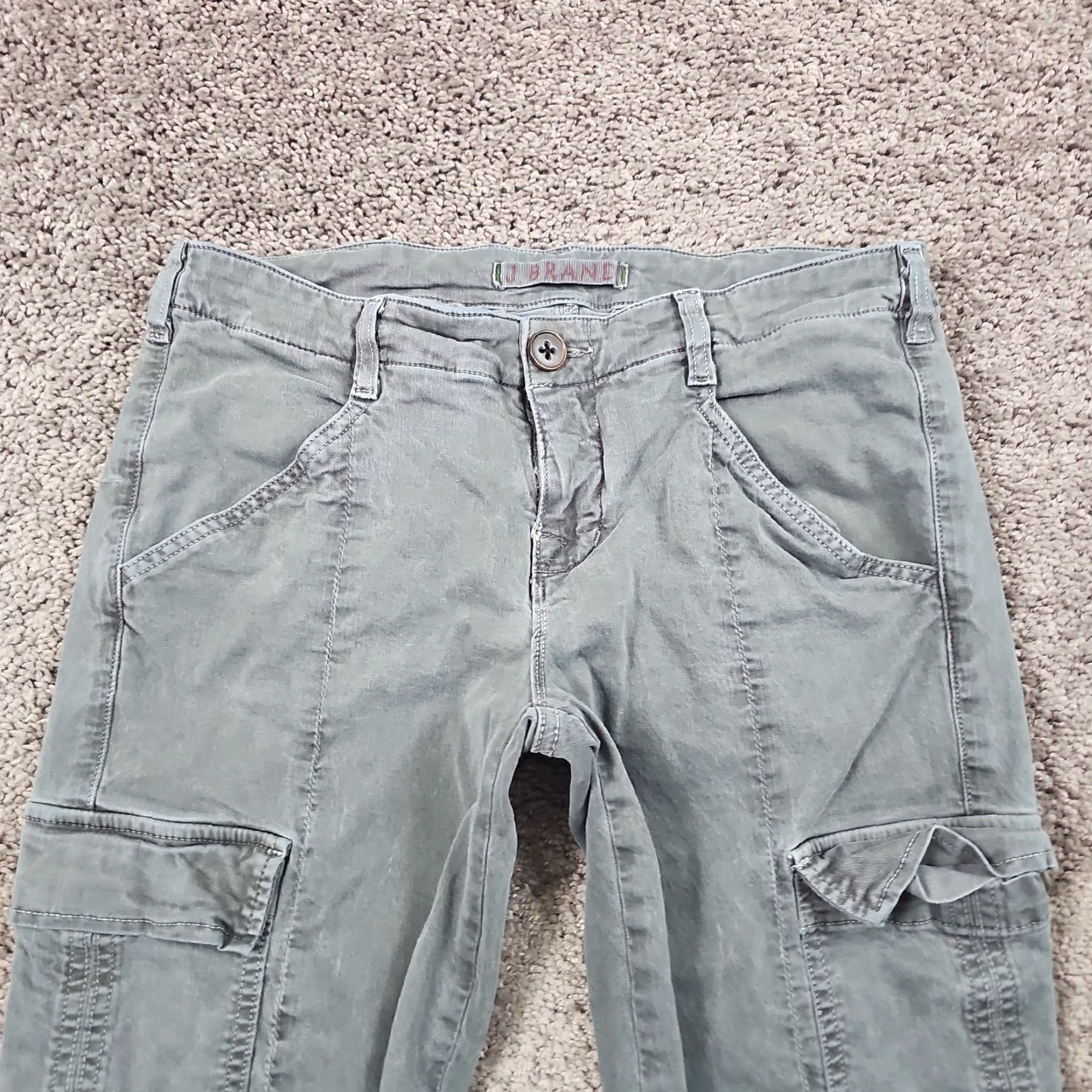 J Brand J Brand Jeans Womens 29 Gray Skinny Cargo Low Rise Stretch Zip Ankle 27x27 Men/ Womens Size 29" - 2 Thumbnail