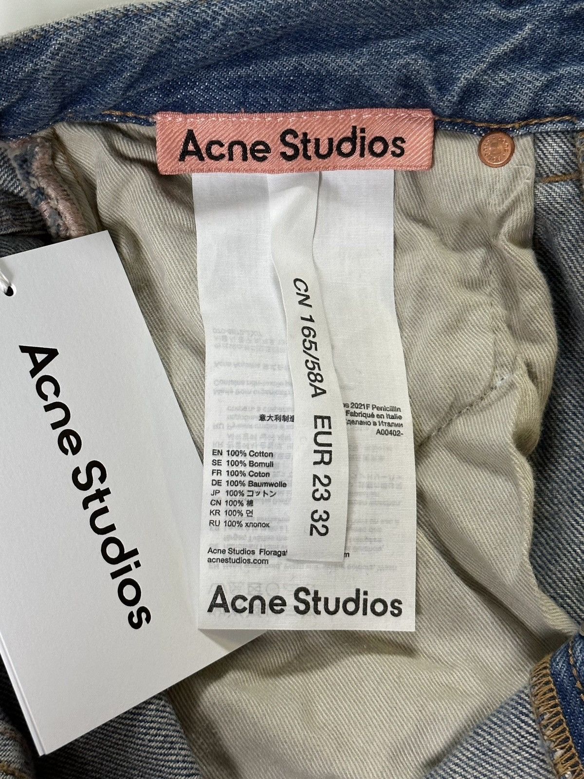 Acne Studios ACNE STUDIOS F/W 2023 Ripped Detailing Wide Leg Jeans Size 23" - 6 Thumbnail