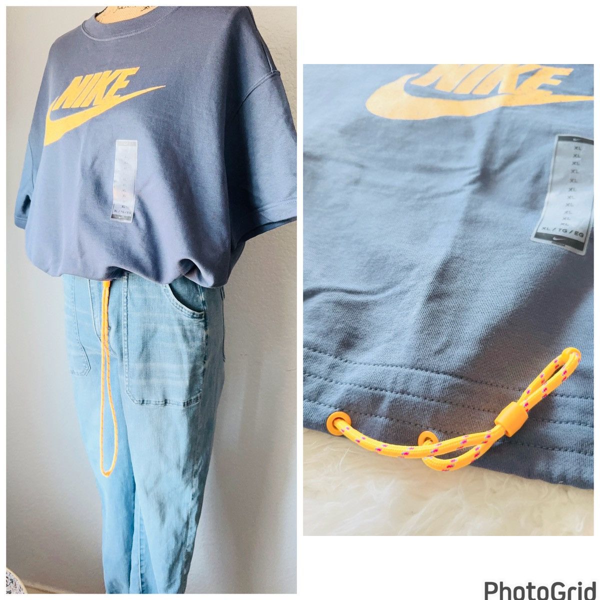 Nike Adjustable Cropped Sweatshirt Size XL / US 12-14 / IT 48-50 - 10 Thumbnail