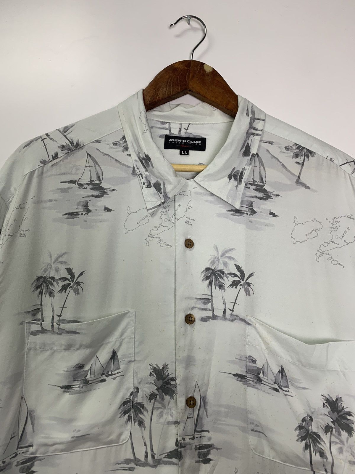Vintage Men’s Club Collection hawaiian shirt Size US L / EU 52-54 / 3 - 3 Thumbnail