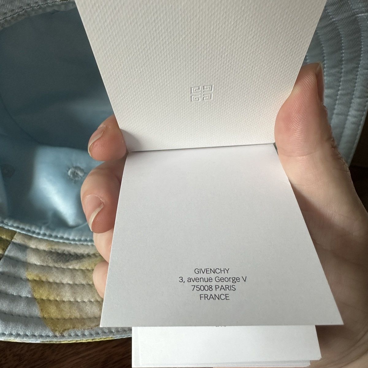 Givenchy Givenchy NWT Lemon Print Silk Bucket Hat, Sky Blue, Size 56 Size ONE SIZE - 17 Thumbnail