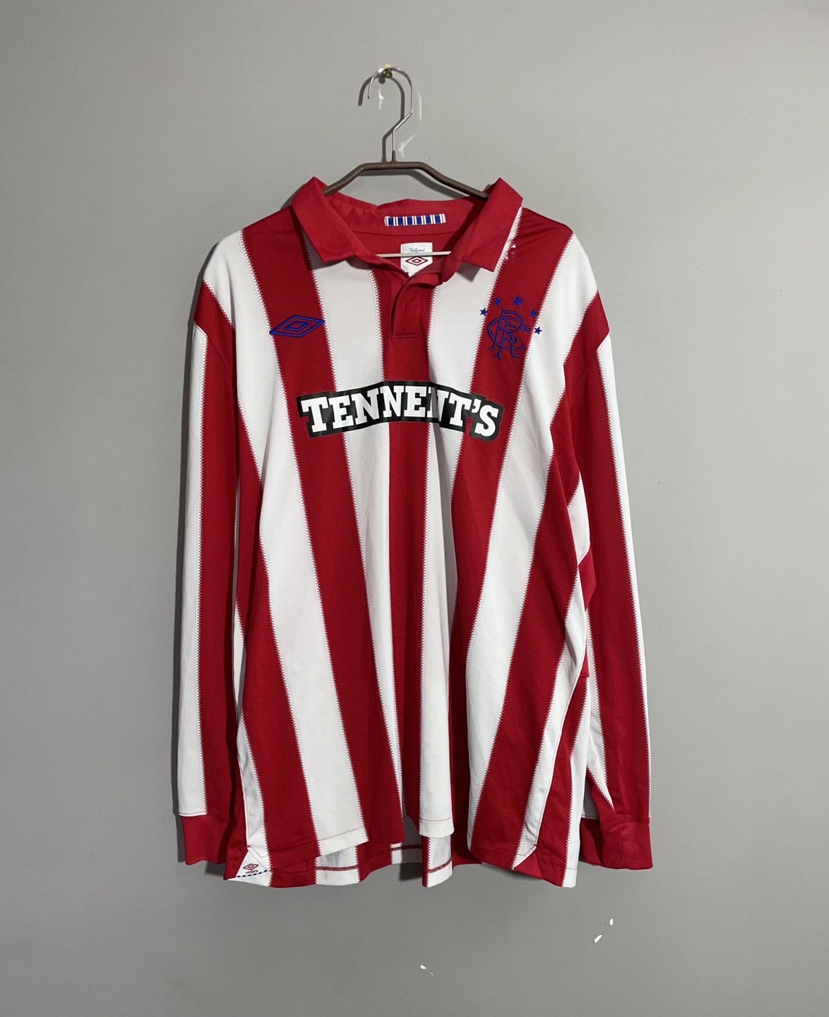 Umbro Vintage Umbro FC Rangers Glasgow Long Sleeve shirt Size US XXL / EU 58 / 5 - 1 Thumbnail