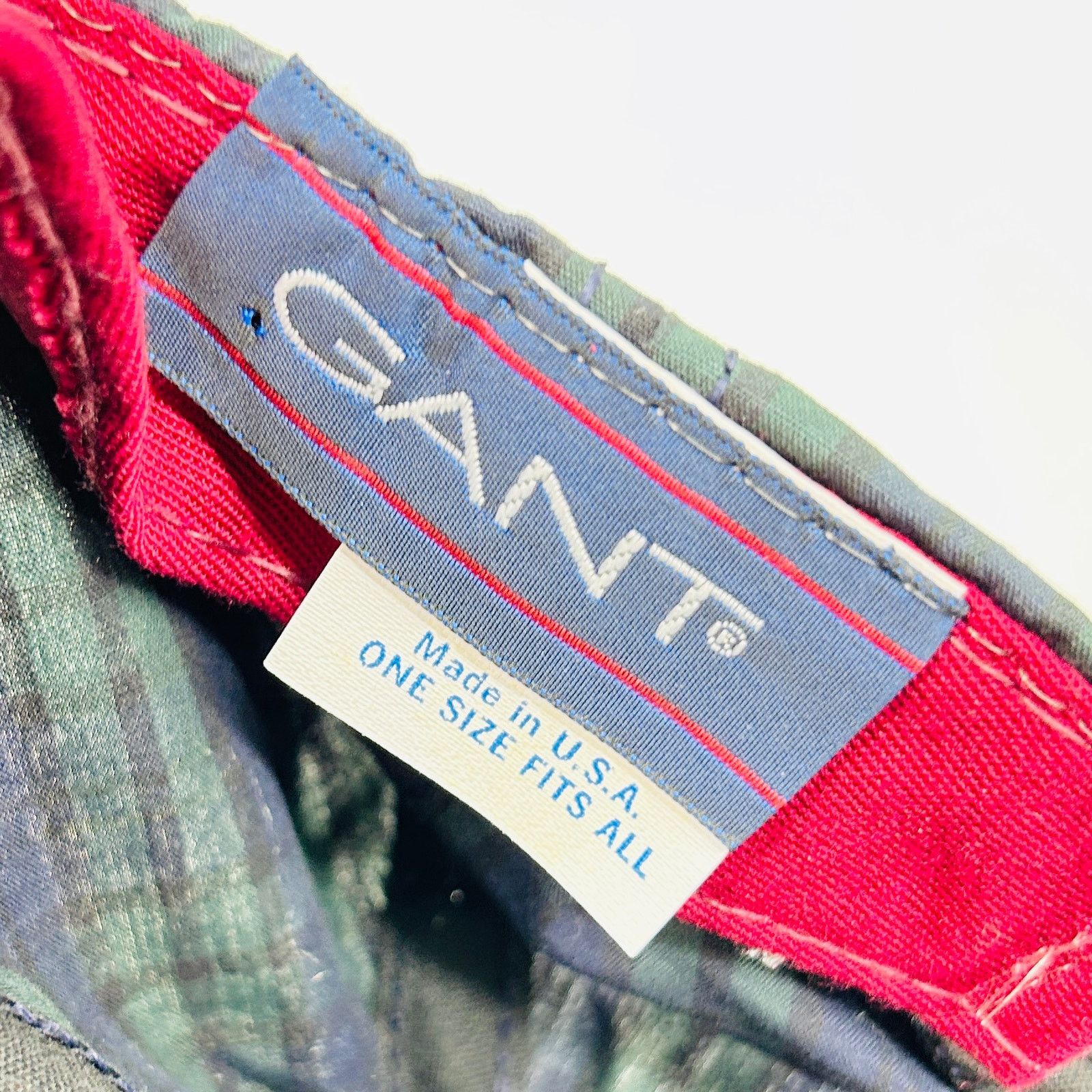 Gant Vintage 90s Navy Green Blackwatch Tartan Plaid Navy Bill Cap Size ONE SIZE - 8 Thumbnail