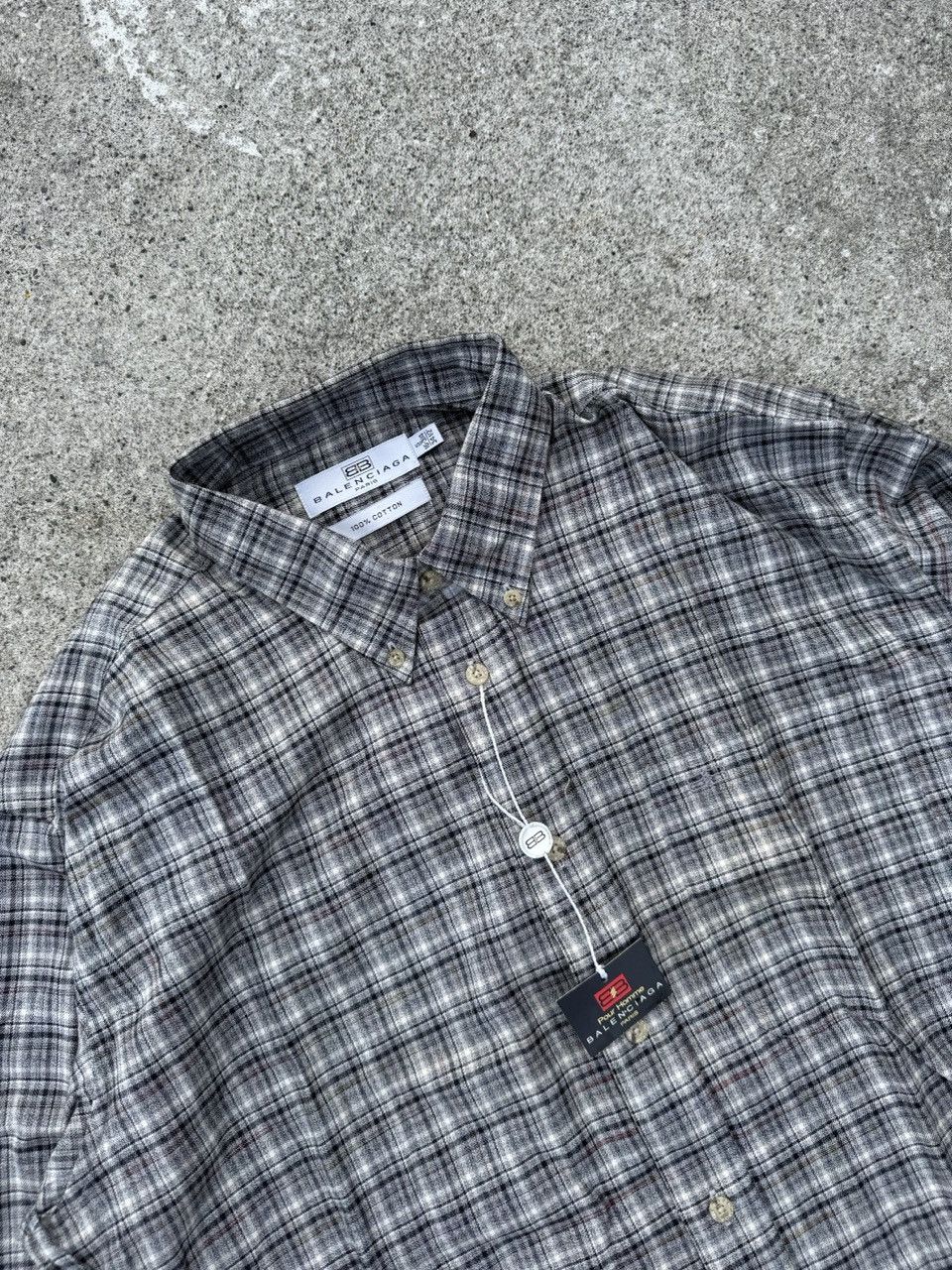 Balenciaga Balenciaga - Vintage Flannel Shirt Size US XXL / EU 58 / 5 - 2 Thumbnail