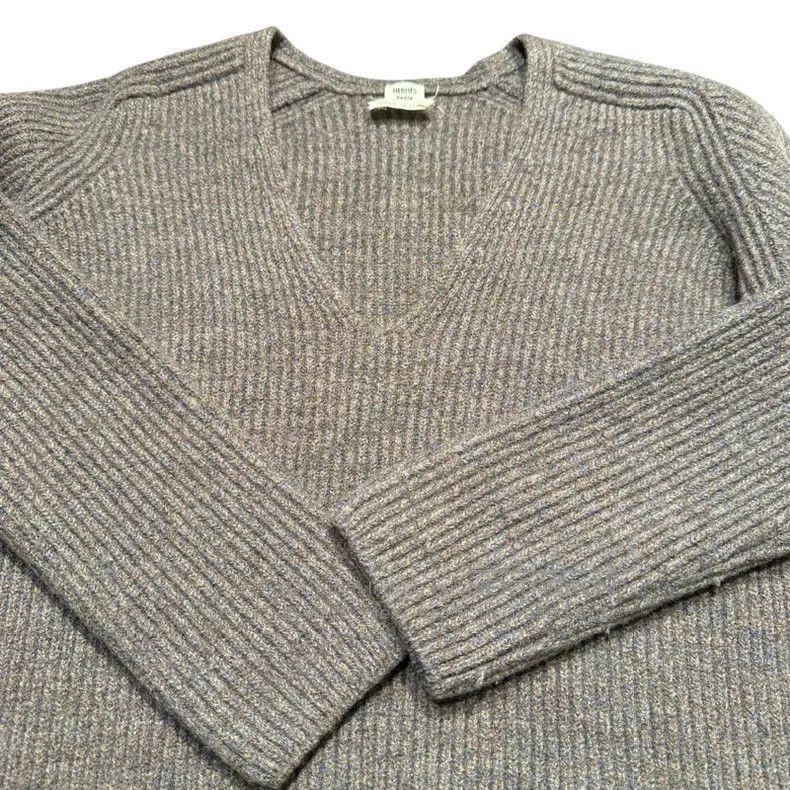 Hermes Hermes Brown V-Neck Sweater Size XXS / US 00 / IT 34 - 3 Thumbnail