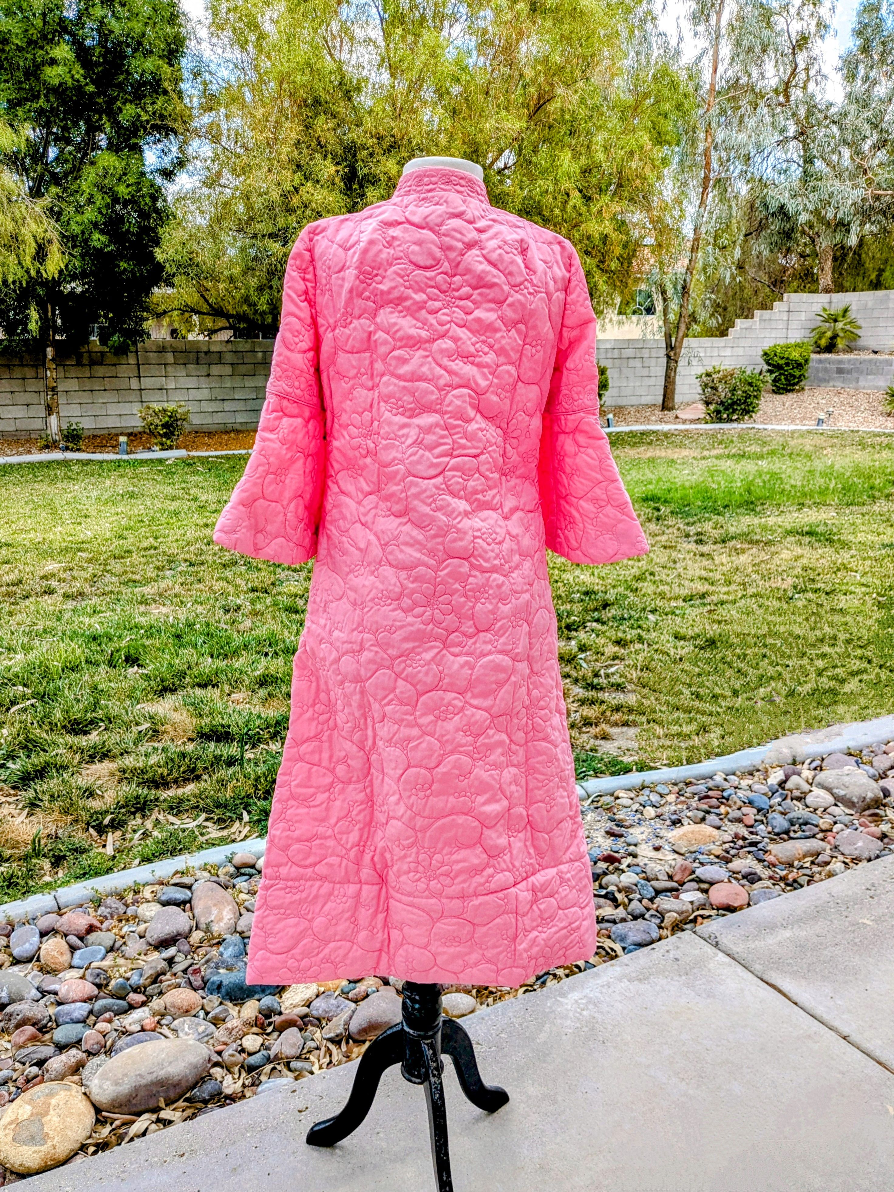 Designer Charles & Co Chinese Quilted Pullover Button Long Dress Coat Size S / US 4 / IT 40 - 2 Thumbnail